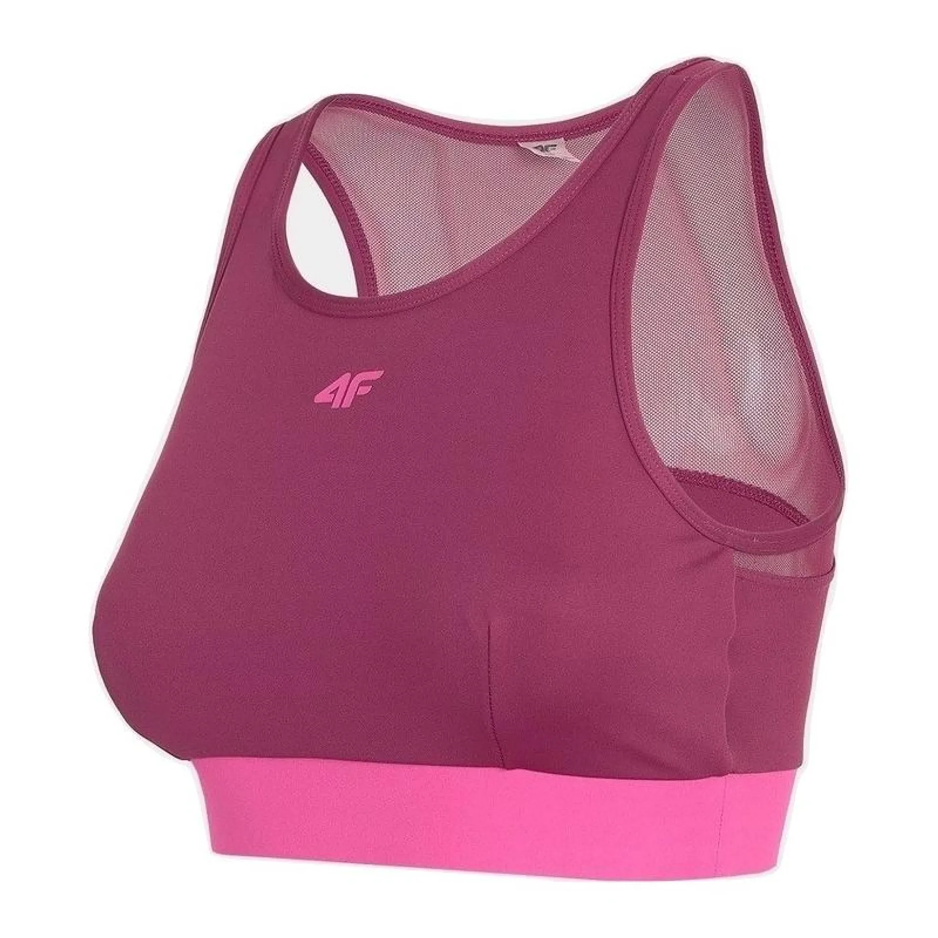 SPORTS BRA-H4Z20-STAD011-60S-BURGUNDY