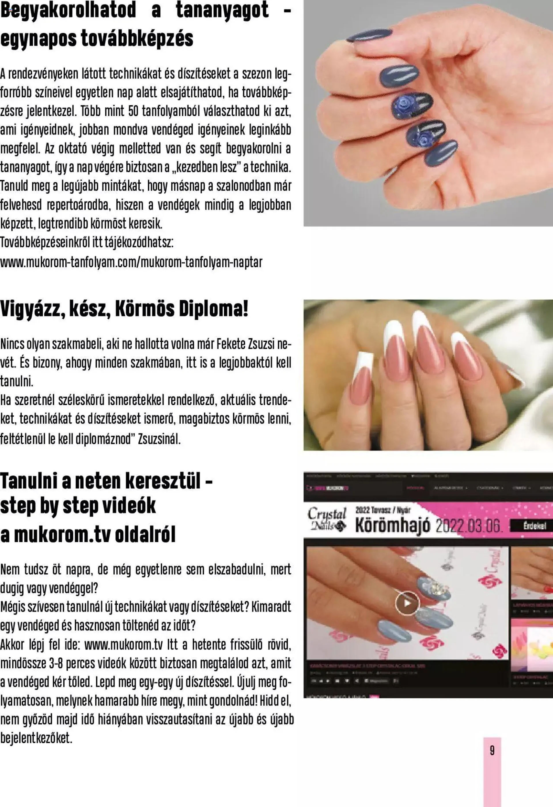 Katalógus Crystal Nails - Tavasz oktatási kézikönyv március 6.-tól december 31.-ig 2023. - Oldal 9