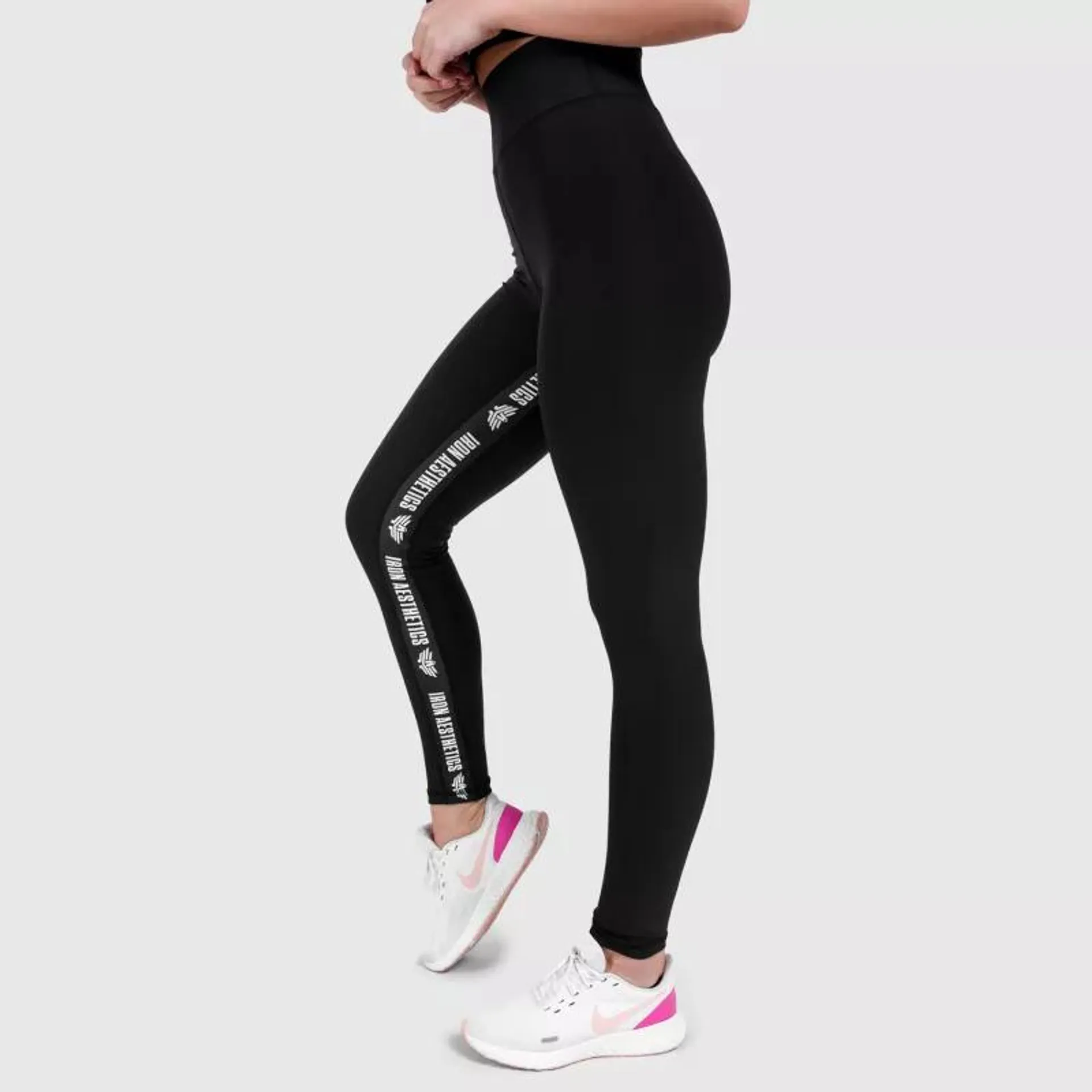 Női leggings Iron Aesthetics Te Tape, fekete