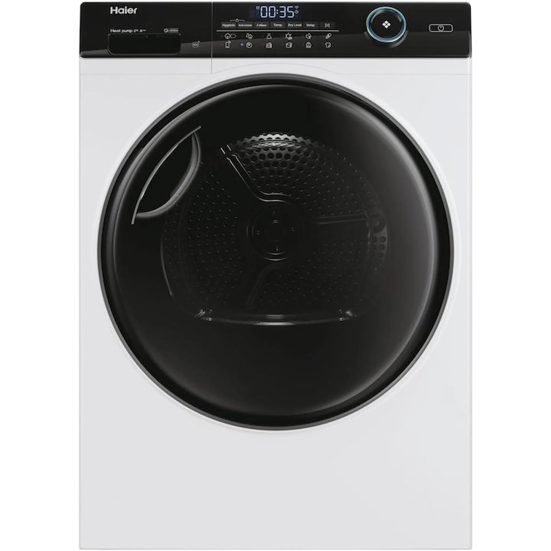 Haier HD80-A3959-S Hőszivattyús szárítógép, 8 kg, Wi-Fi, Inverter motor, iRefresh, Dry Sensor, Pillow drum, iTime, Tripla filter, A energiaosztály, Fehér