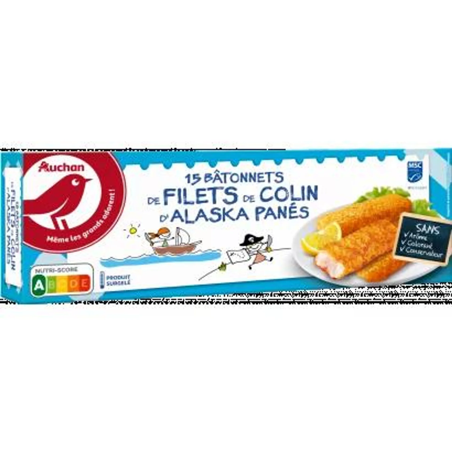 Auchan alaska tuna fingers 15 pcs 300 g