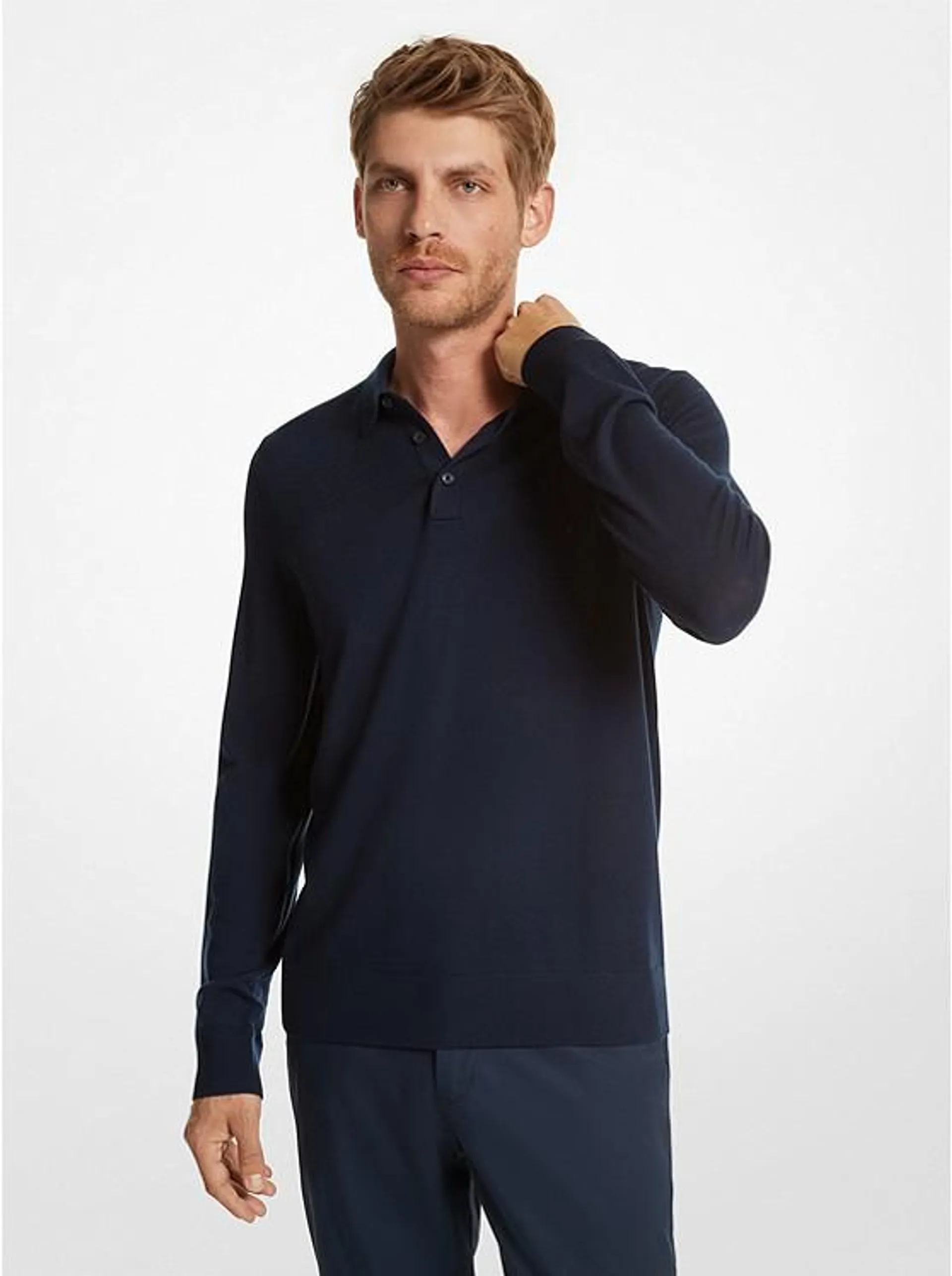 Merino Wool Polo Sweater