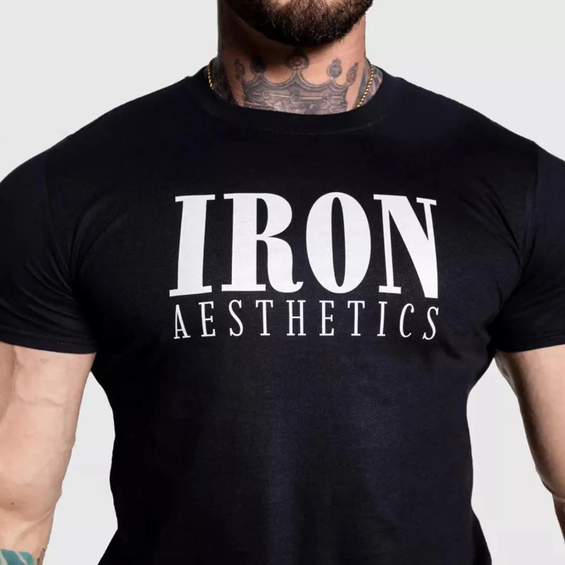 Férfi sportpóló Iron Aesthetics Urban, fekete