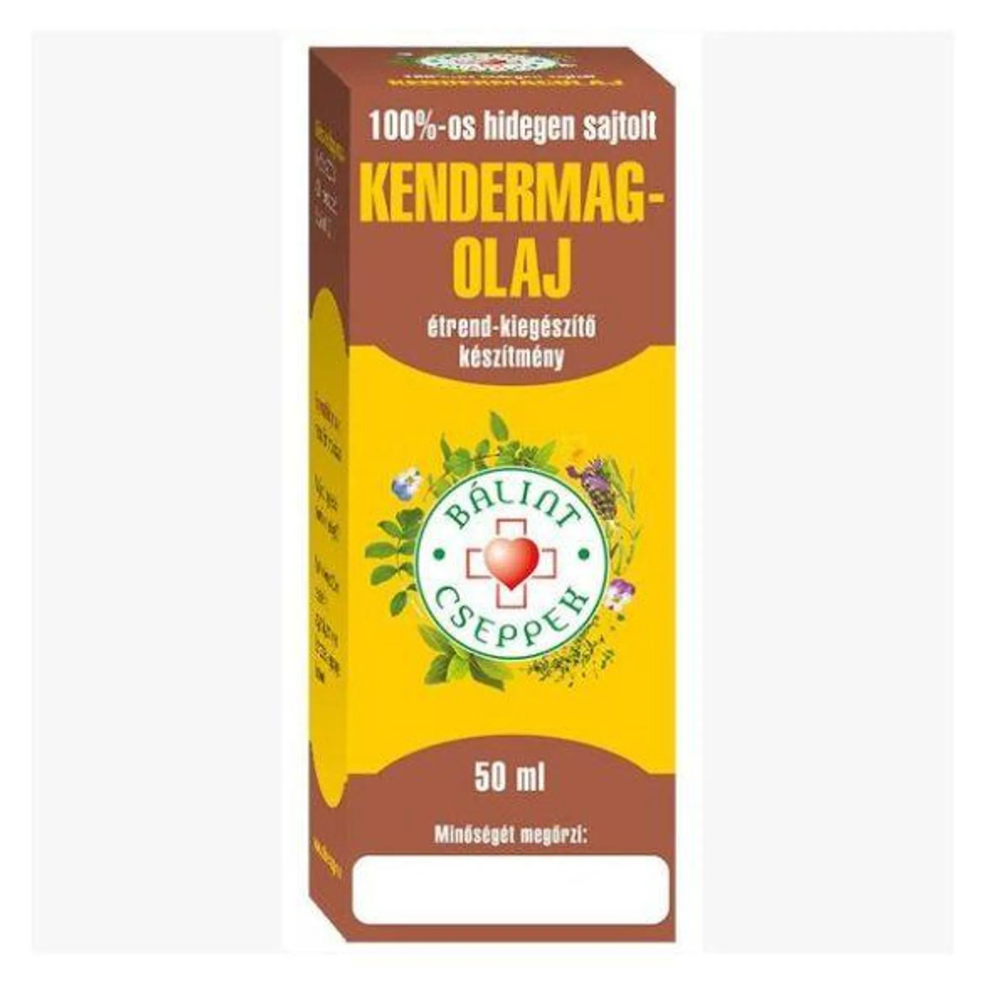 Bálint bio 100%-os hidegen sajtolt kendermagolaj 50 ml