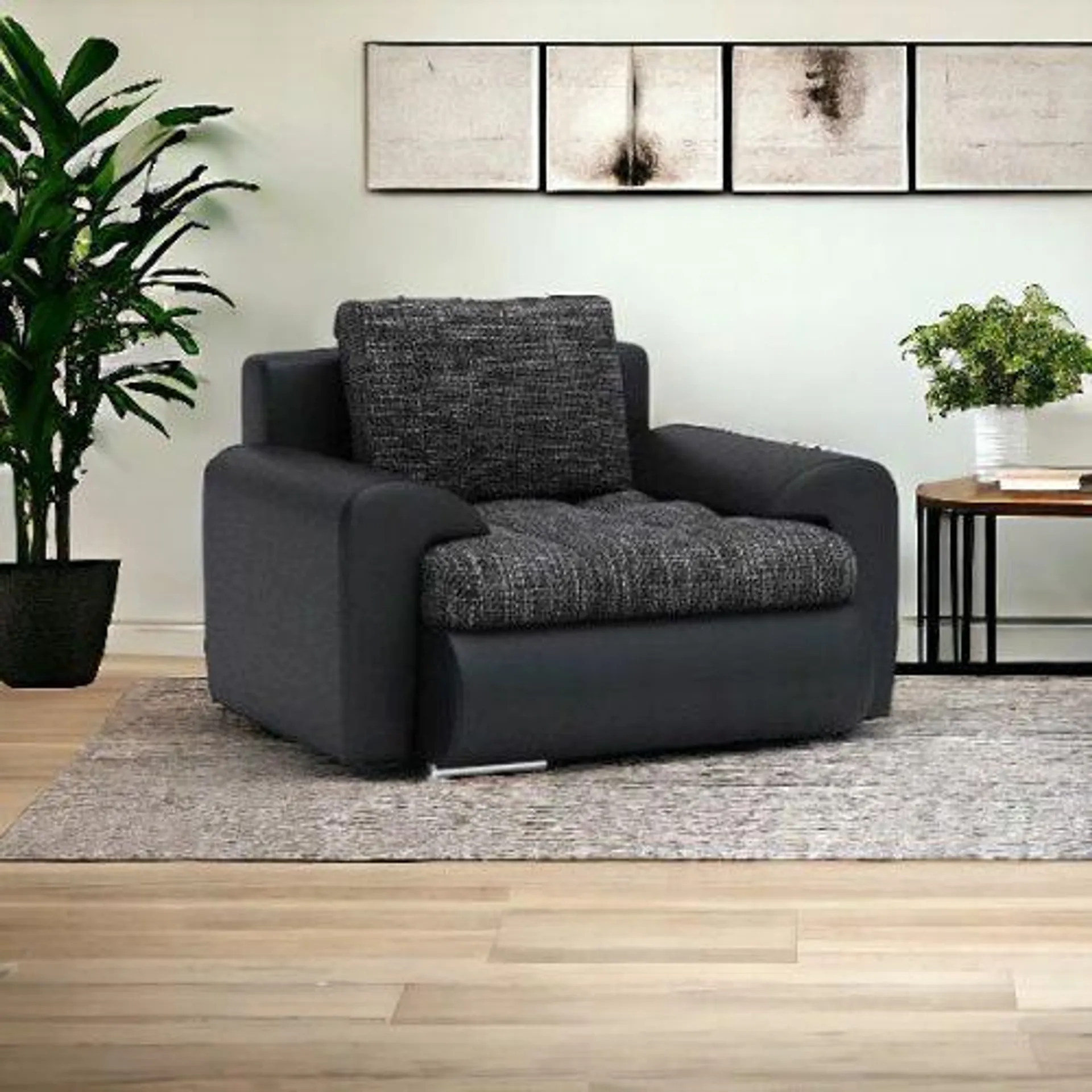 Faito IX fotel, szín - hamuszürke / fekete