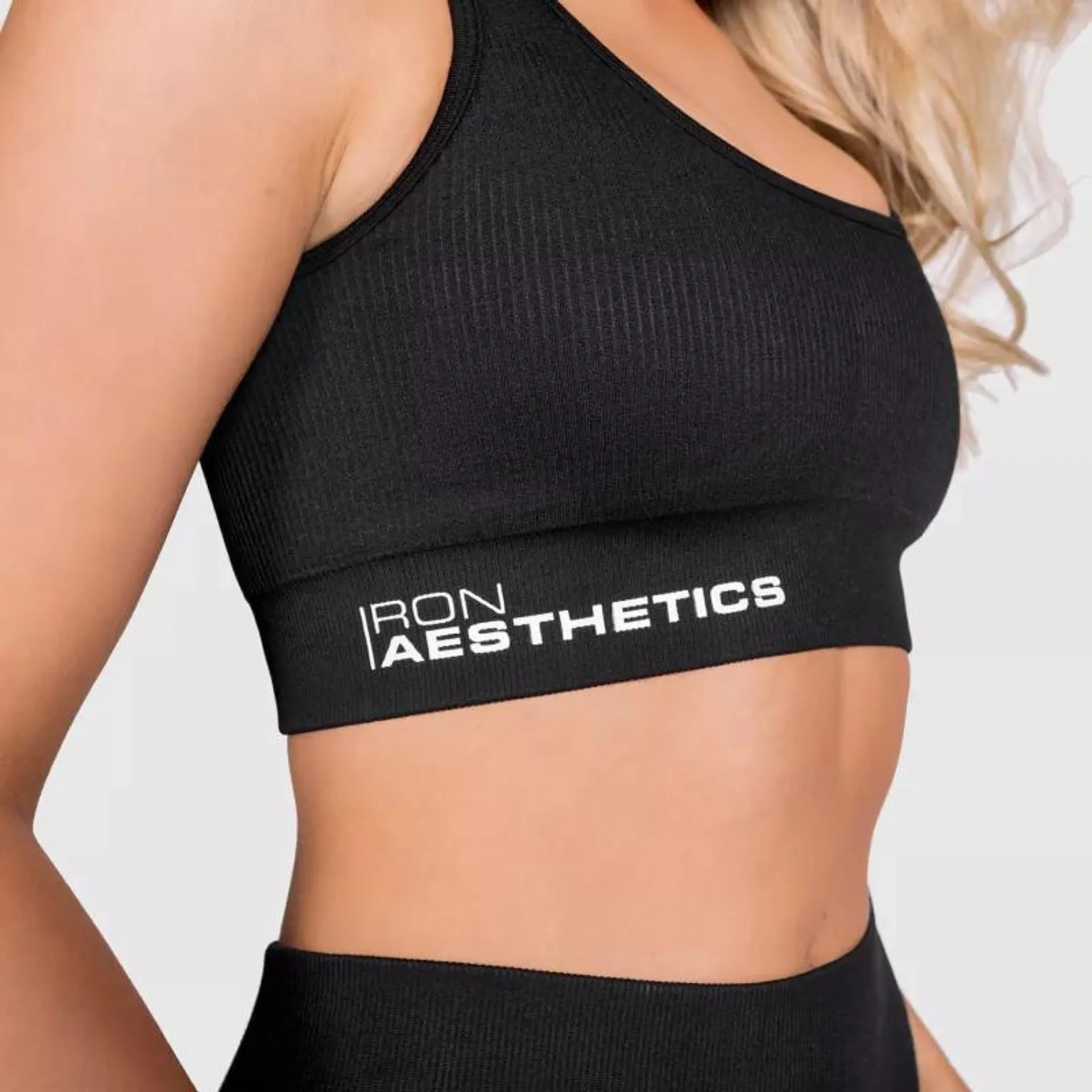 Sportmelltartó Iron Aesthetics Elevate, fekete