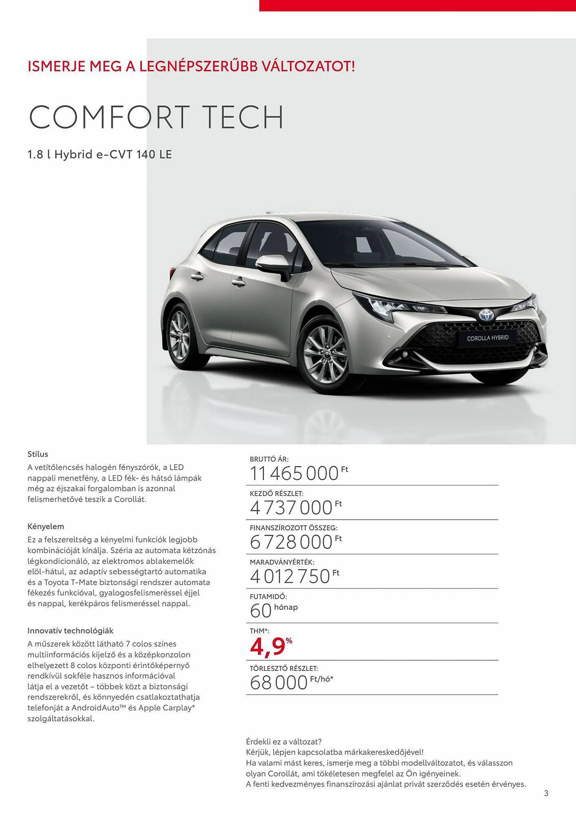 Katalógus Toyota COROLLA akciós újság november 16.-tól november 16.-ig 2024. - Oldal 3