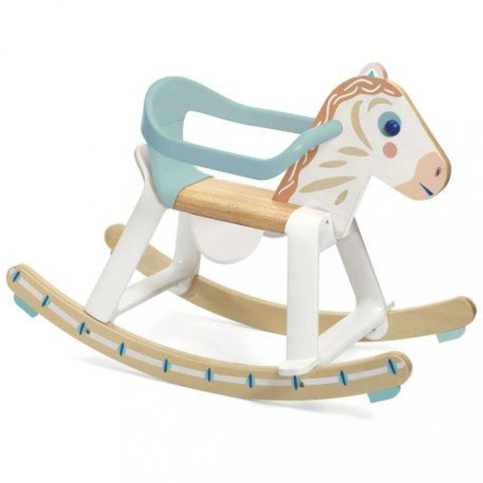 Pasztel hintaló kivehető támasztékkal - Rocking horse with removable arch - Djeco - DJ06132