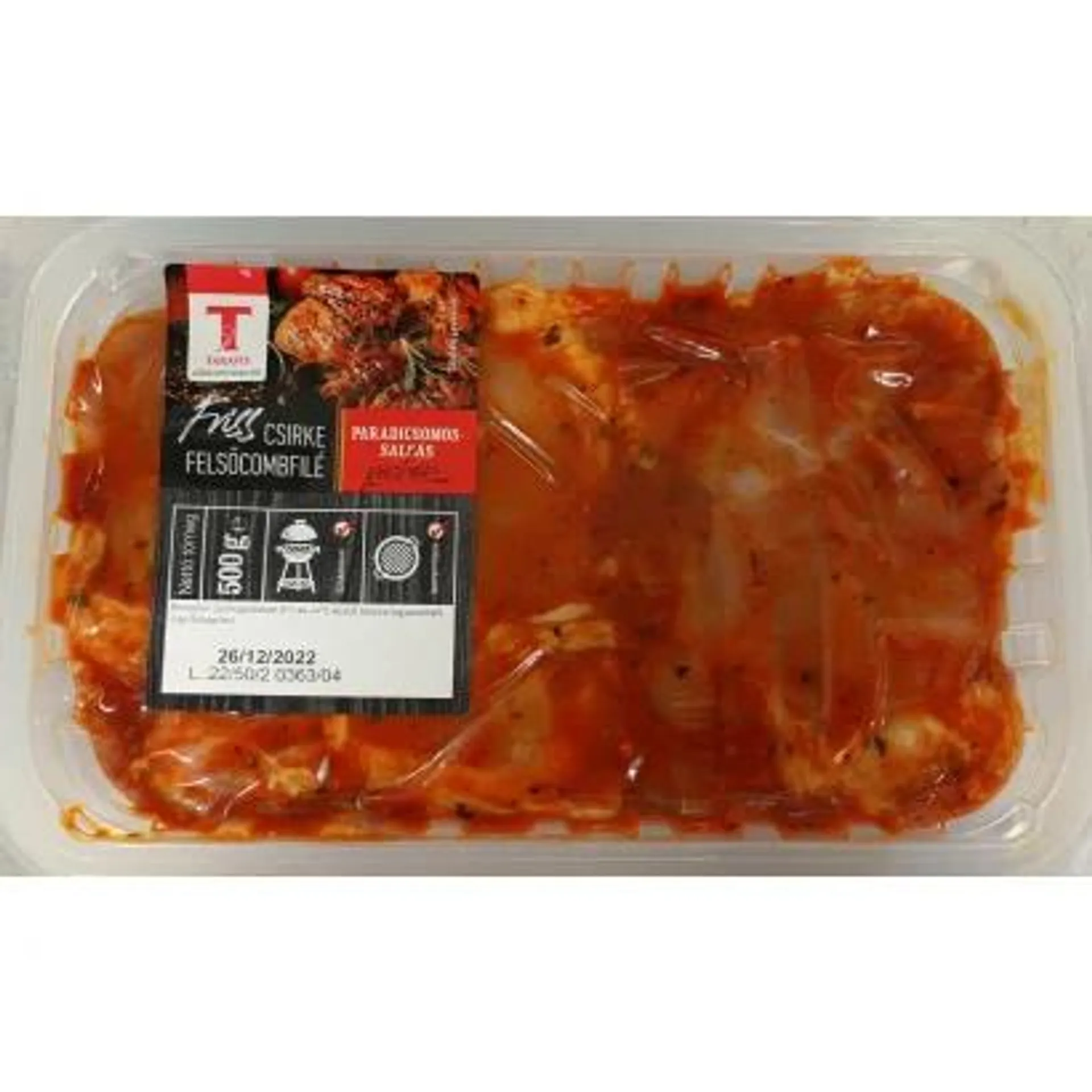 Fresh Marinated Chicken thigh (Tomato-salsa) 500g, vacuum packaged, 12x500g in M10 box