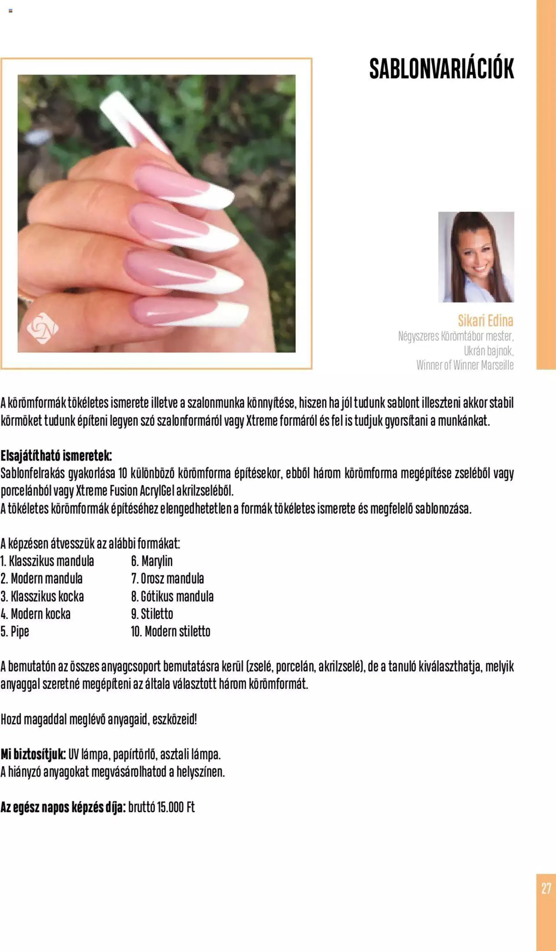 Katalógus Crystal Nails - Tavasz oktatási kézikönyv március 6.-tól december 31.-ig 2023. - Oldal 27