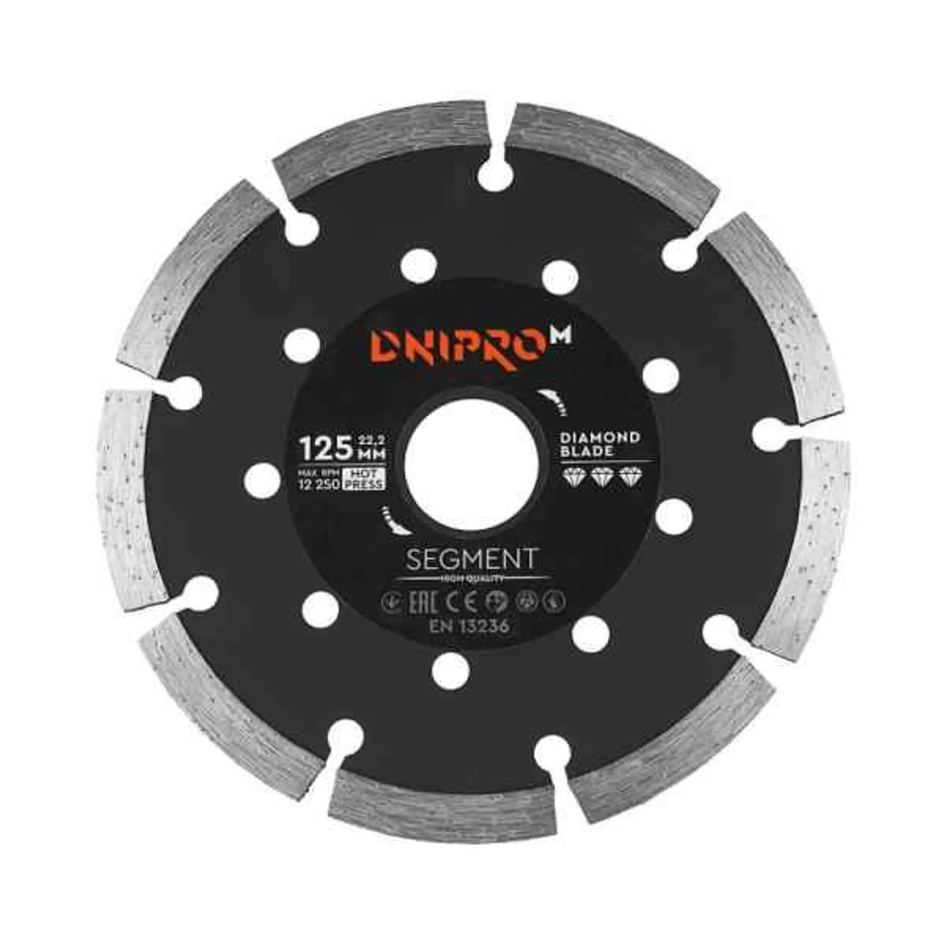 DNIPRO-M Szegmentált gyémánt vágótárcsa 125 x 22,2 mm