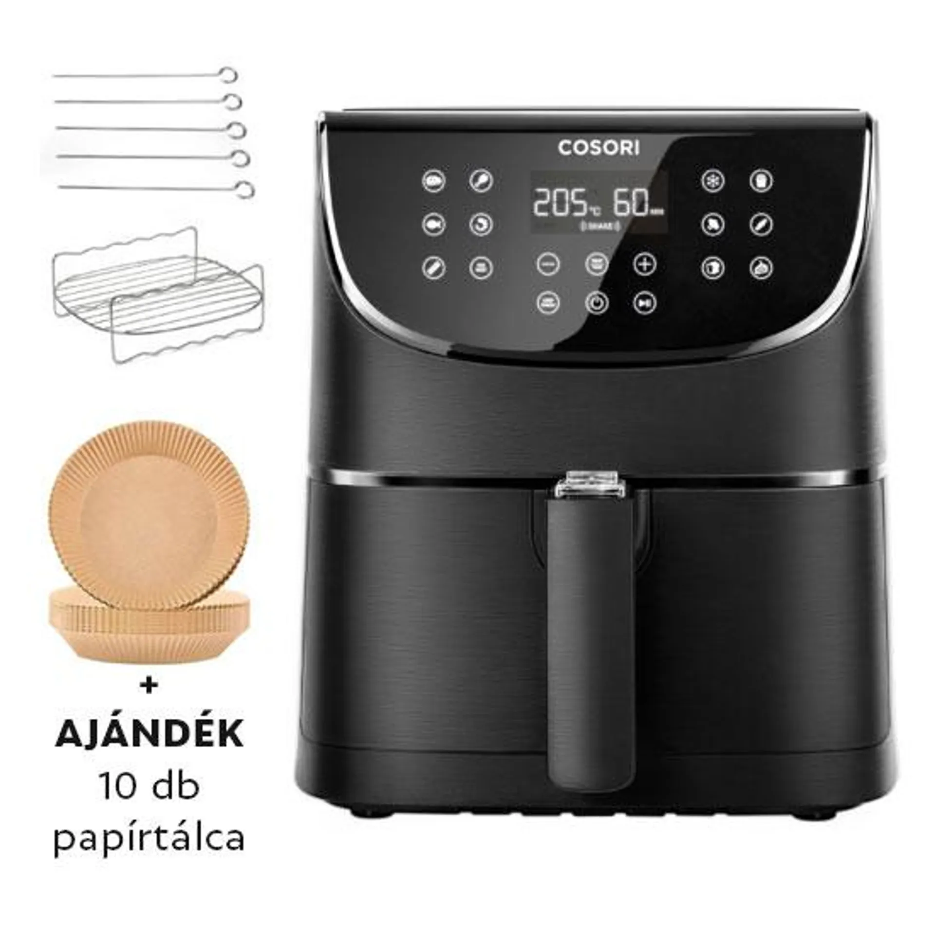 Cosori CP158-AF-RXB Air Fryer, 5,5 l-es, fekete