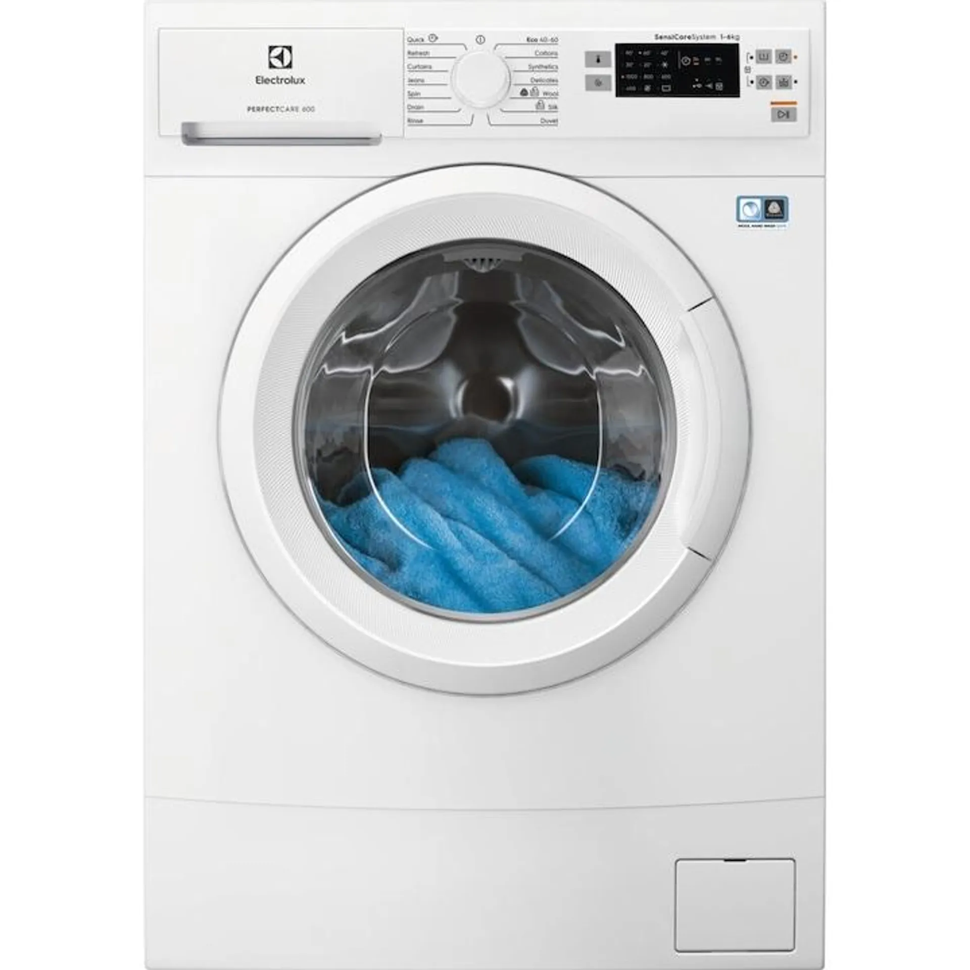 Electrolux EW6SN506W keskeny mosógép, 6 kg, 1000 ford./perc, D energiaosztály, LED kijelző, Sensicare, fehér