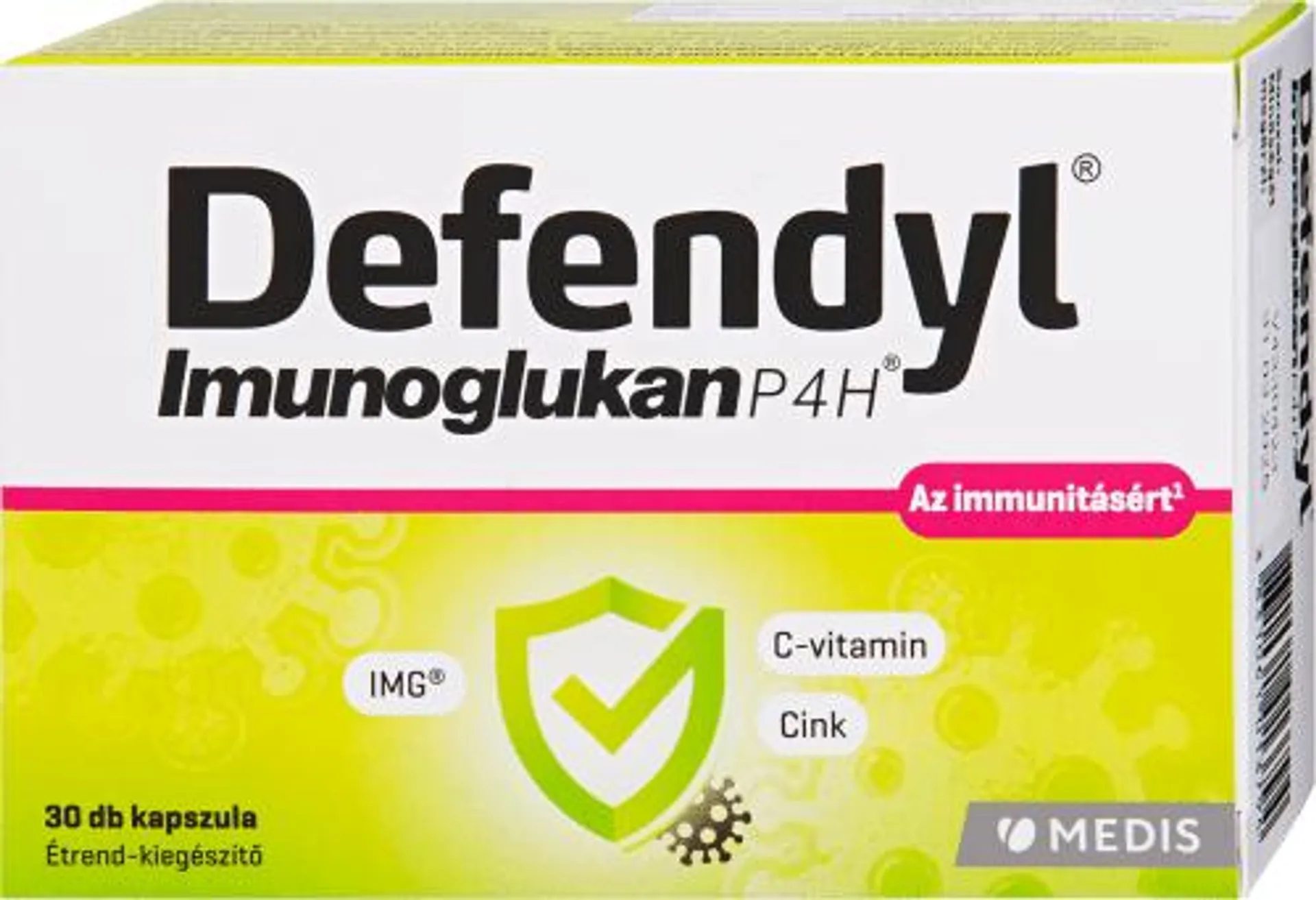 Defendyl Imunoglokan P4H C-vitamin, Cink kapszula, 30 db