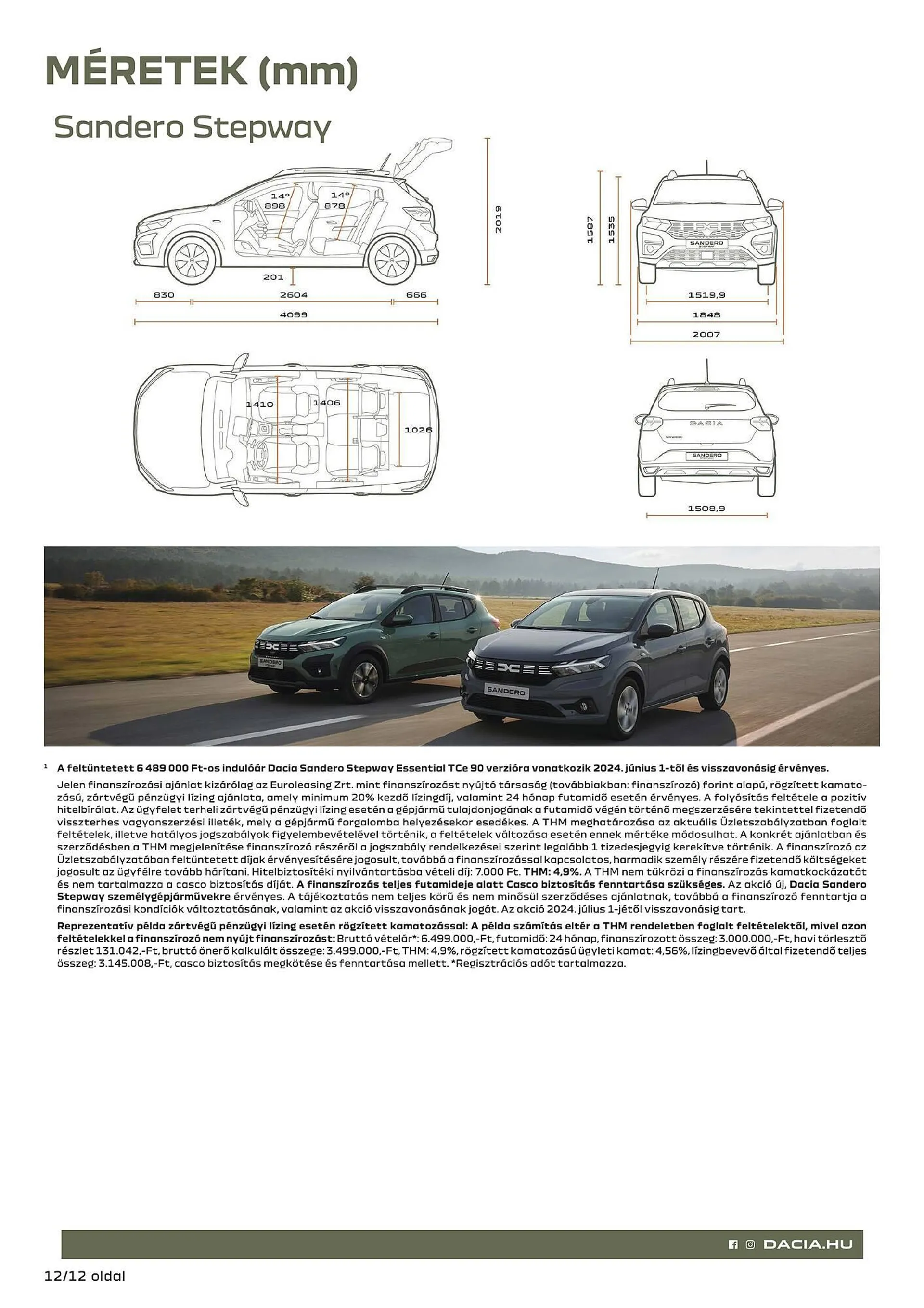 Katalógus Dacia Sandero Stepway akciós újság július 5.-tól december 31.-ig 2024. - Oldal 12