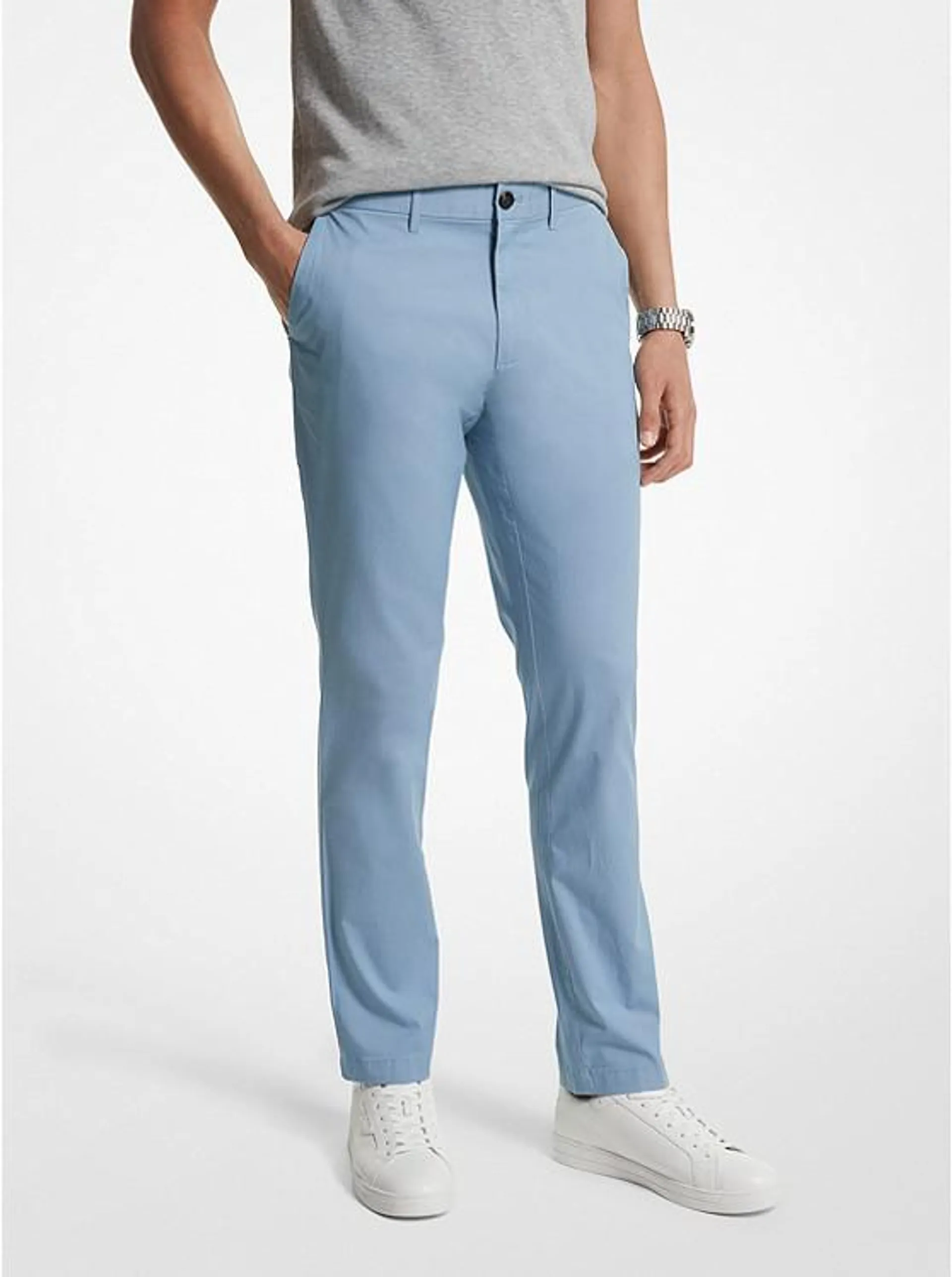 Slim-Fit Cotton Blend Chino Pants