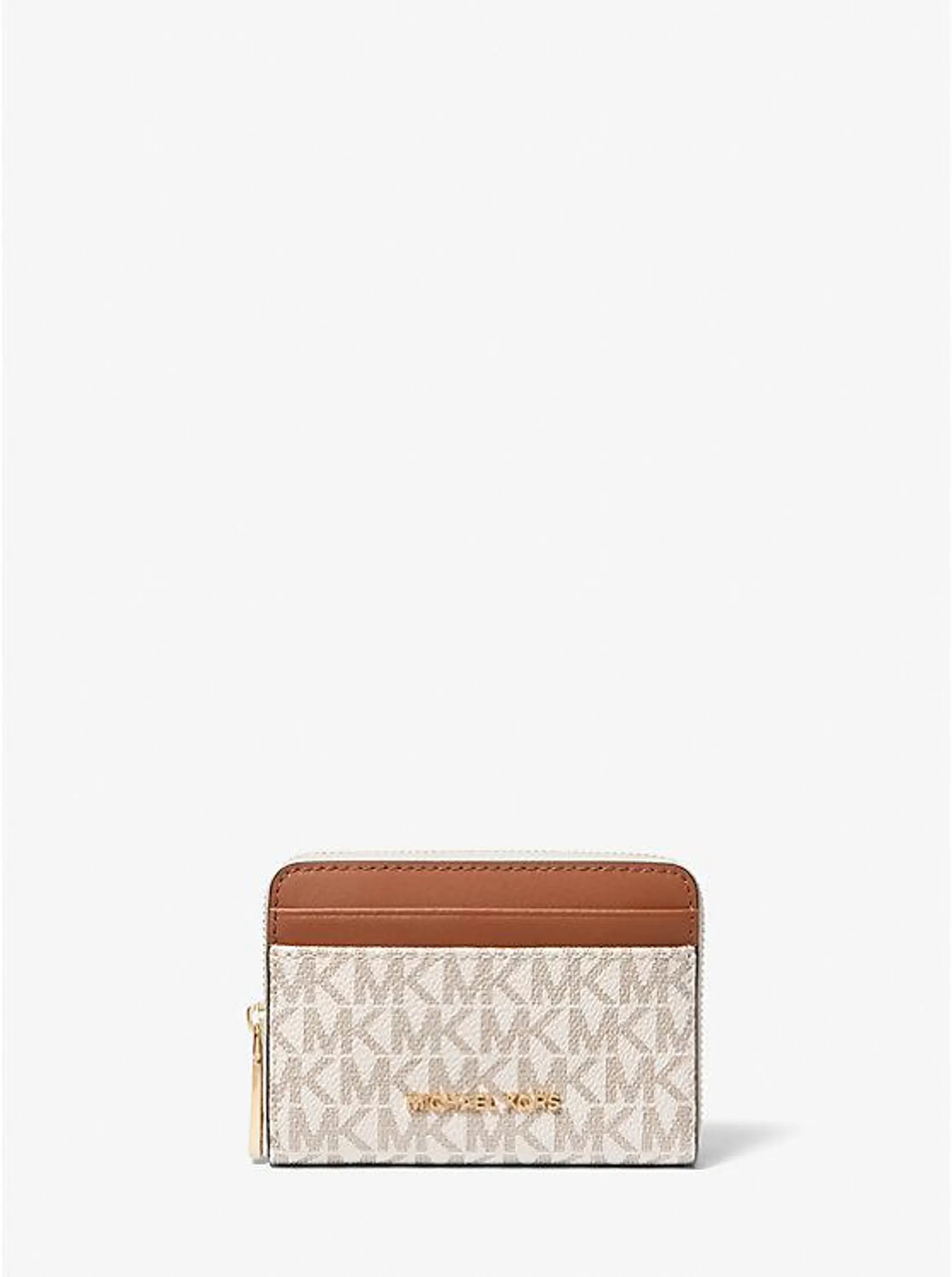 Jet Set Small Signature Logo Zip-Around Card Case