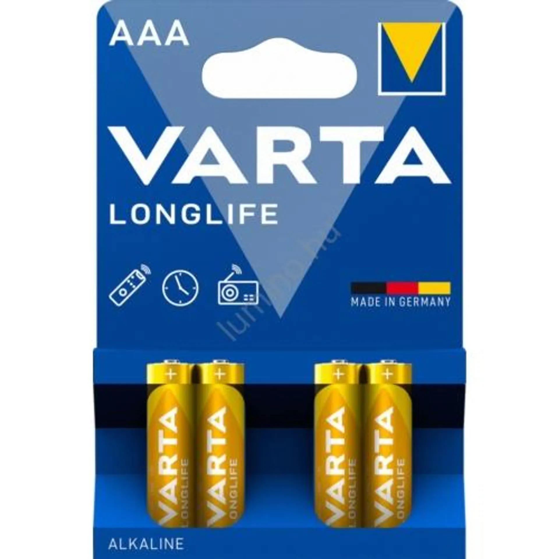 VARTA Longlife Alkáli mikro Tartós elem AAA B4