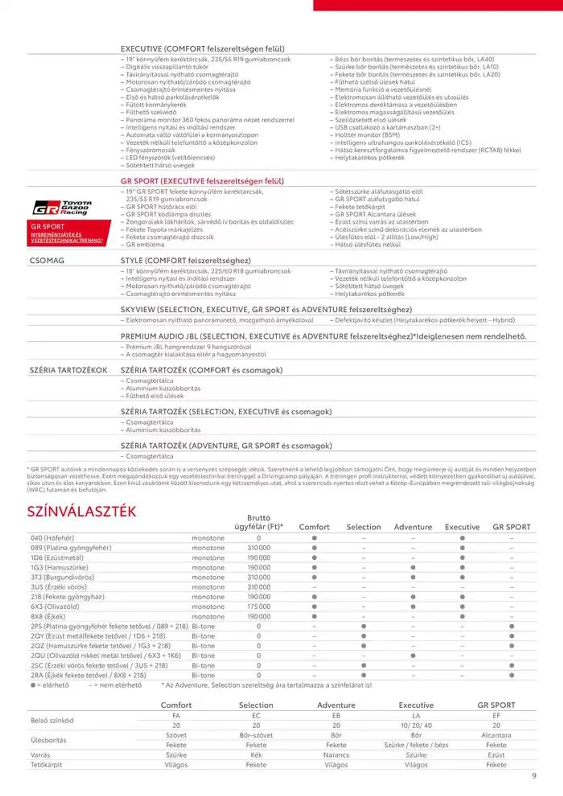 Katalógus Toyota RAV4 HYBRID október 2.-tól október 2.-ig 2025. - Oldal 9