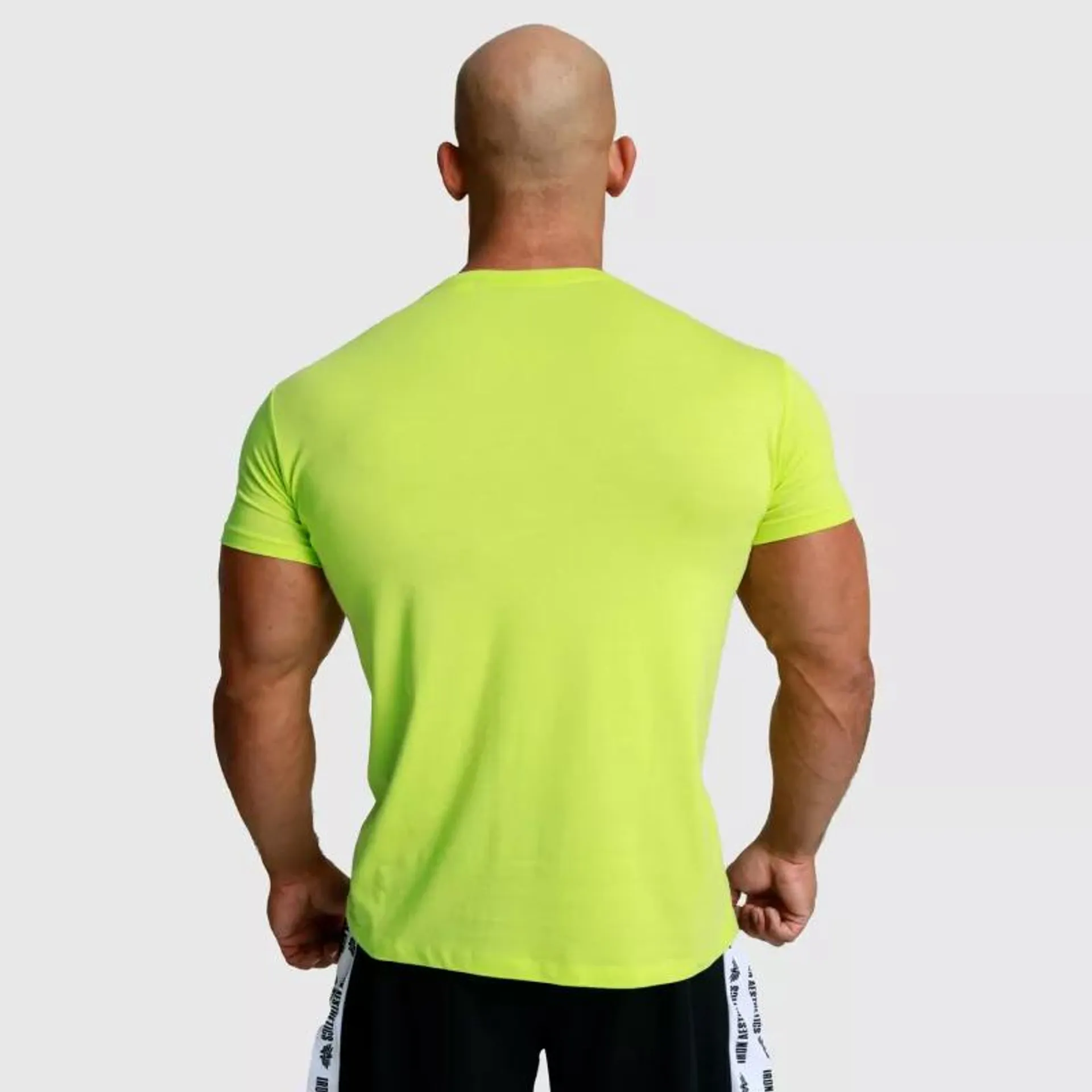 Férfi fitness póló Iron Aesthetics Unbroken, lime zöld