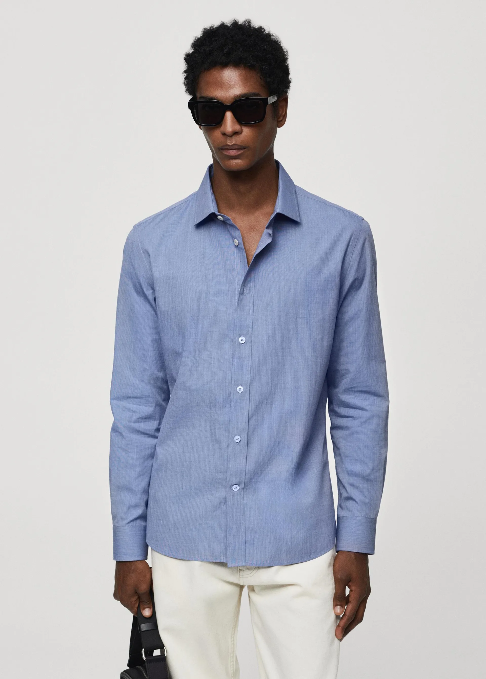 Fil-à-fil cotton shirt