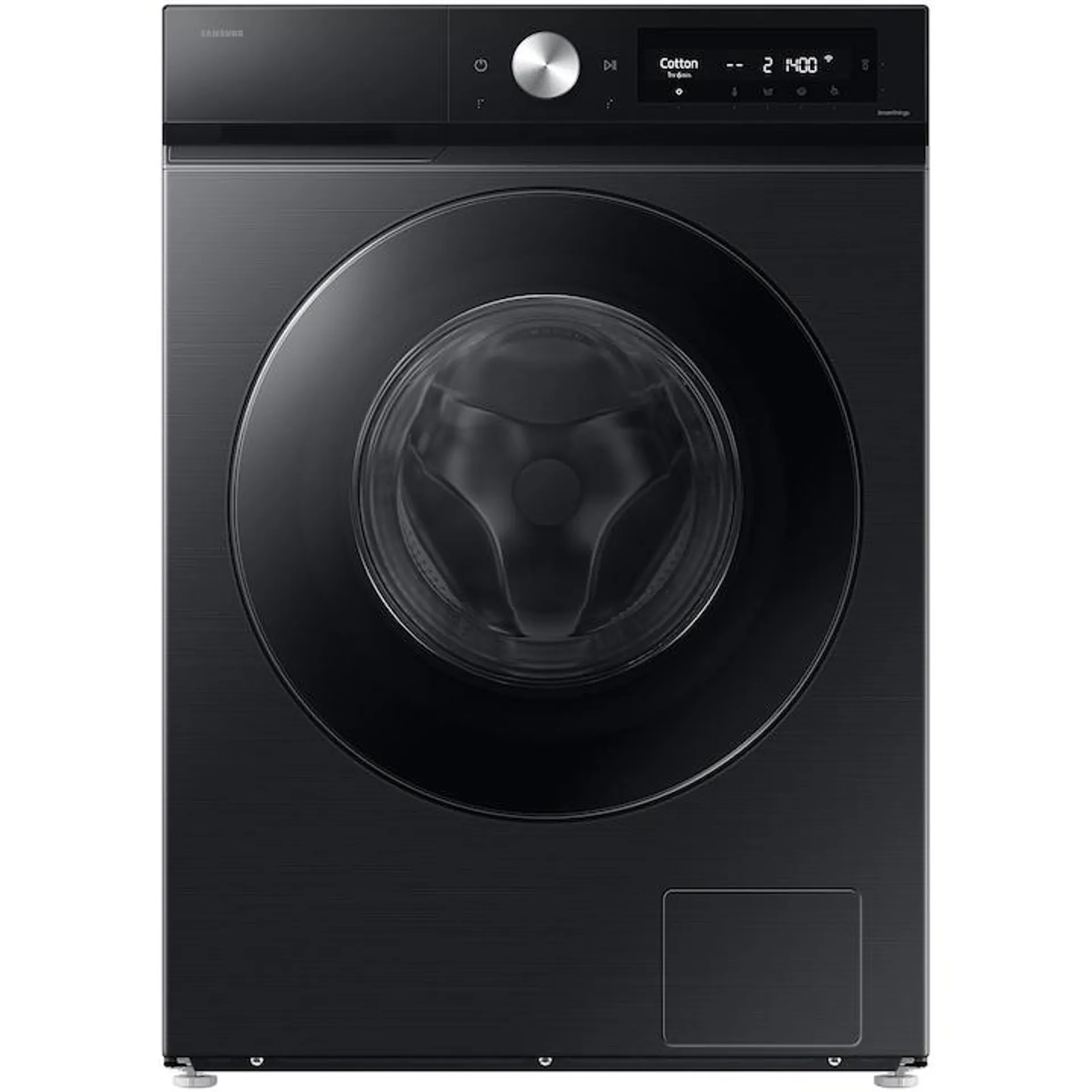 Samsung Bespoke AI WD90DB7B85G Mosó-szárítógép, mosás 9 kg, szárítás 6 kg, 1400 RPM, D osztály, AI Wash, AI Wash, AI Wash, Auto Dispense, AI Ecobubble, AI Control, Super speed 39 perc, WiFi., Fekete