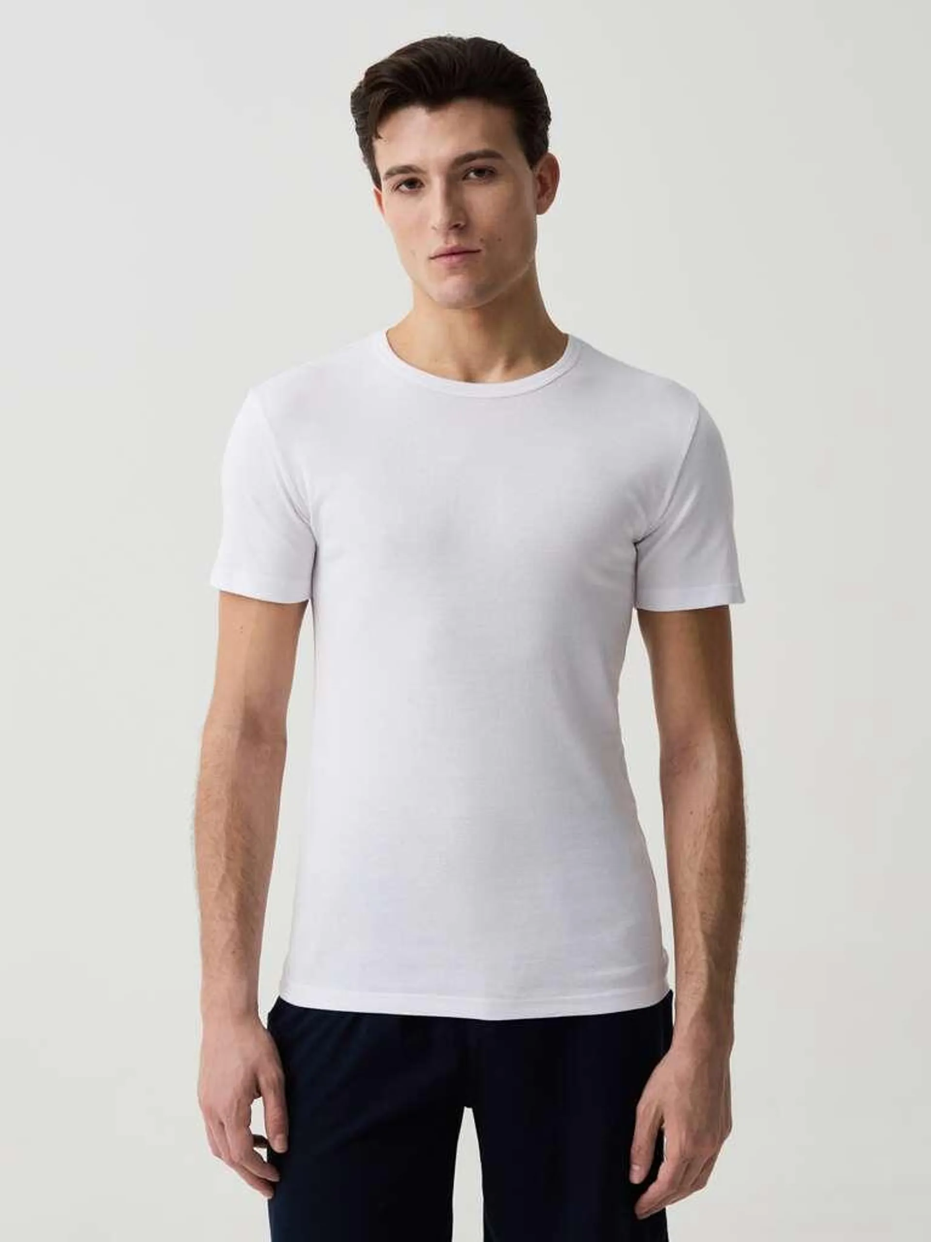 Optical White Two-pack organic cotton undershirts