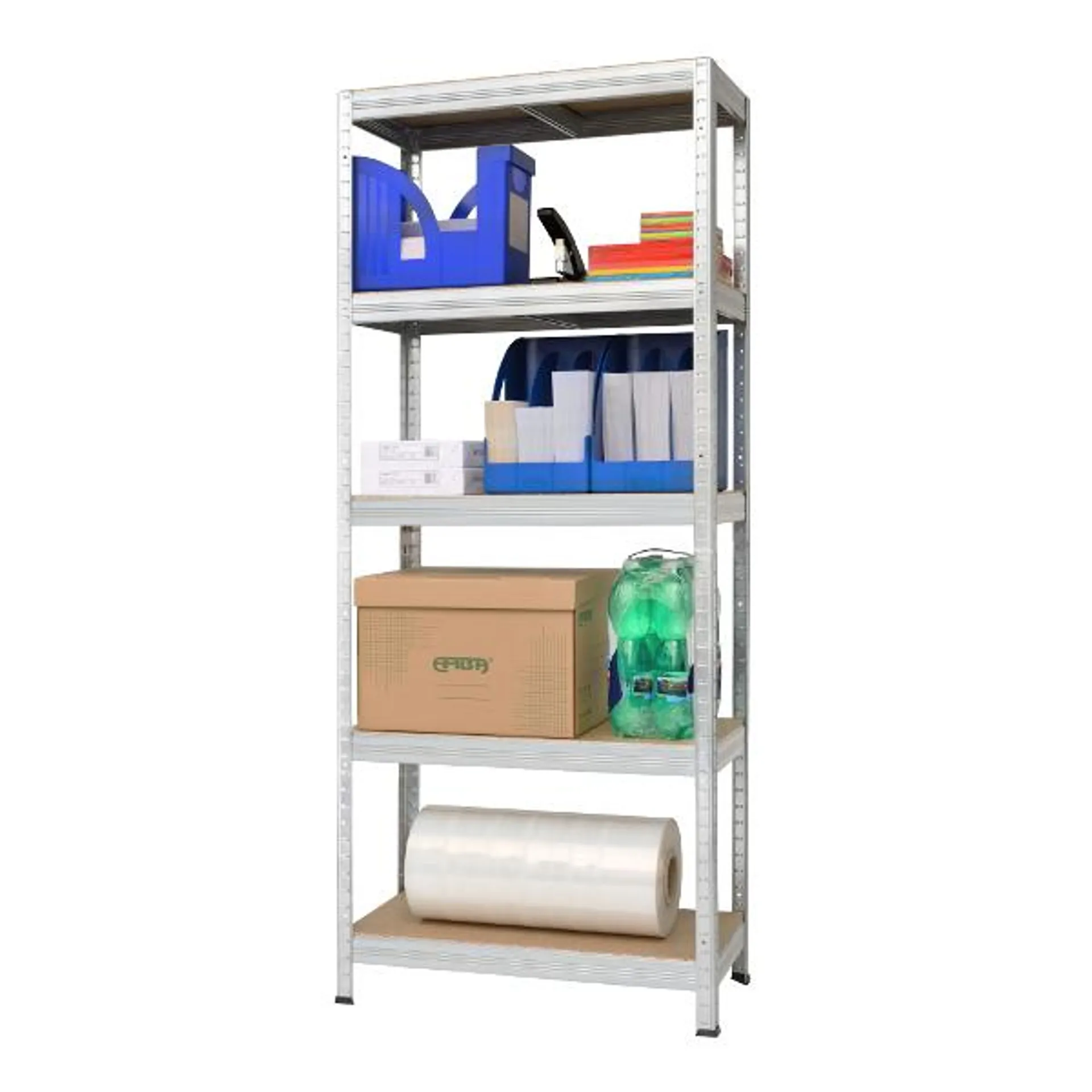 PREMIUMSHELF FÉMPOLC 5 FA POLCCAL HORGANYZOTT 180X90X30CM TEHERBÍRÁS:175KG/POLC; ÖSSZTEHERBÍRÁS:875KG