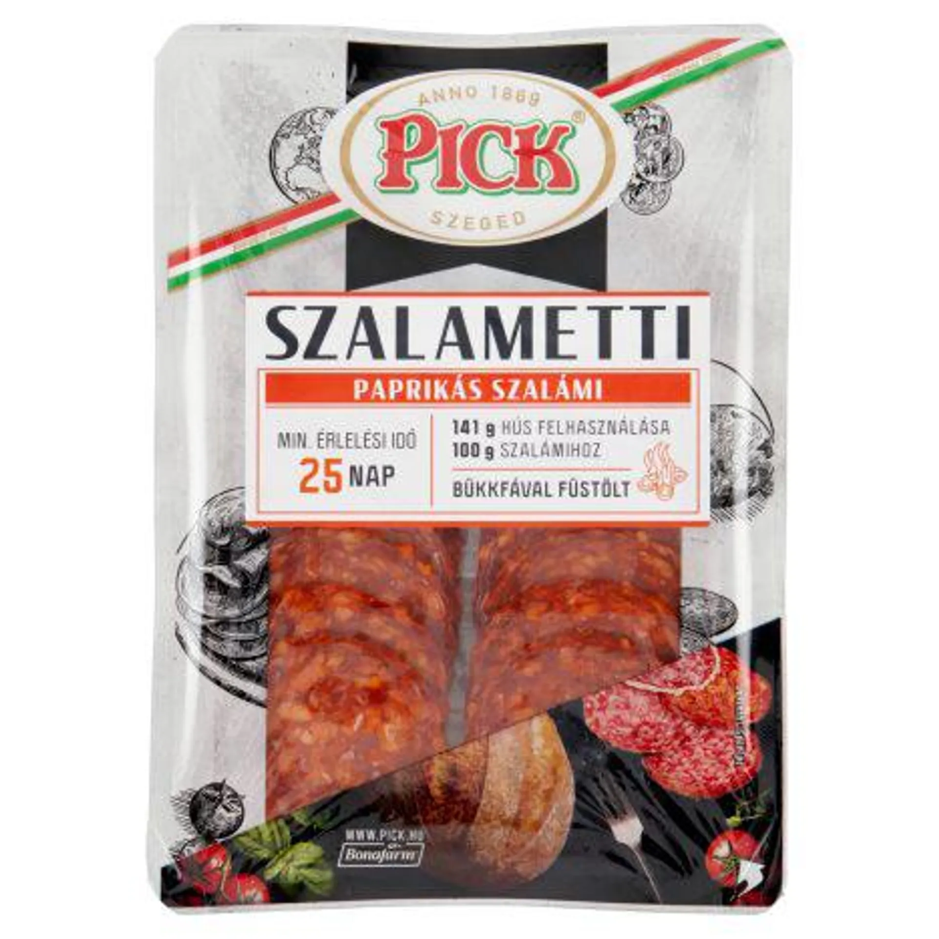 PICK Szalametti szeletelt paprikás szalámi 70 g