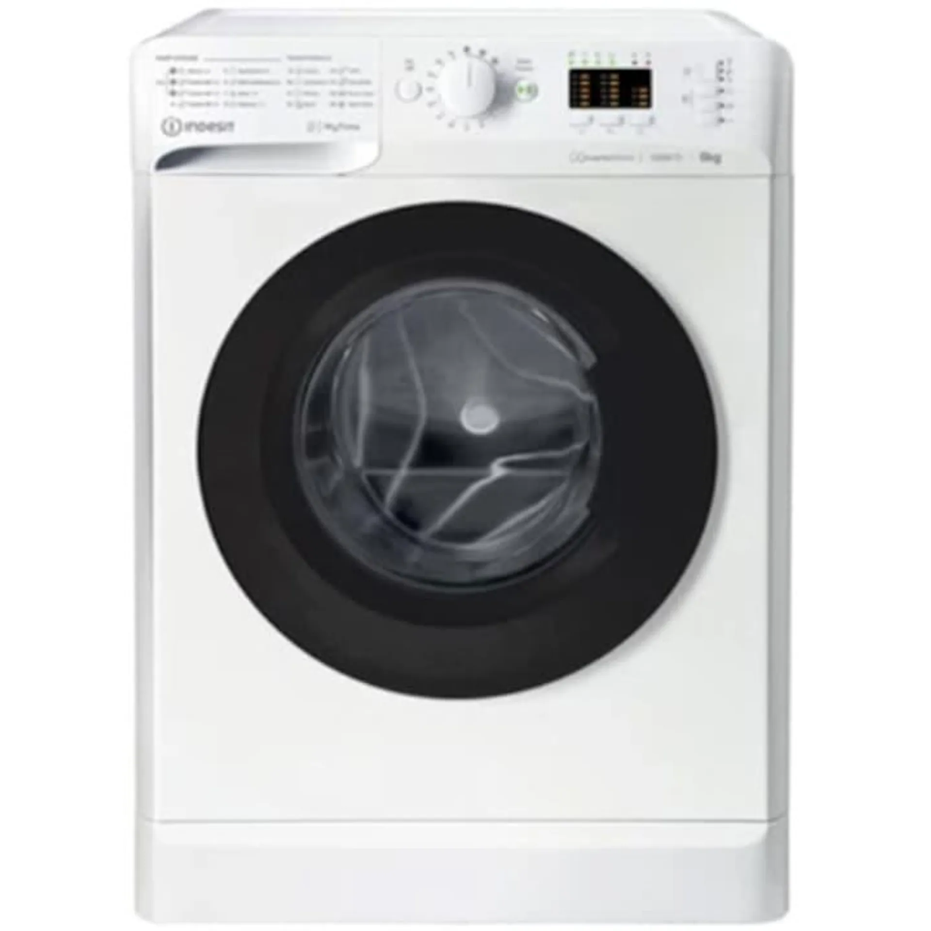 Indesit MTWSA61294WKEE New MyTime keskeny mosógép, 6 kg, 1200 ford./perc, C energiaosztály, Gyors ciklusok, Inverteres motor, LED kijelző, Fehér