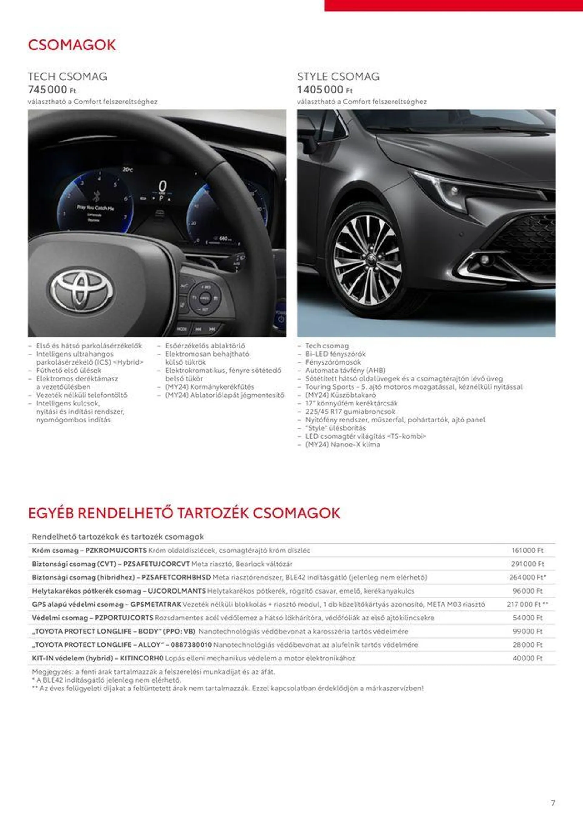 Katalógus Toyota Corolla TS MY24 szeptember 13.-tól szeptember 13.-ig 2025. - Oldal 7