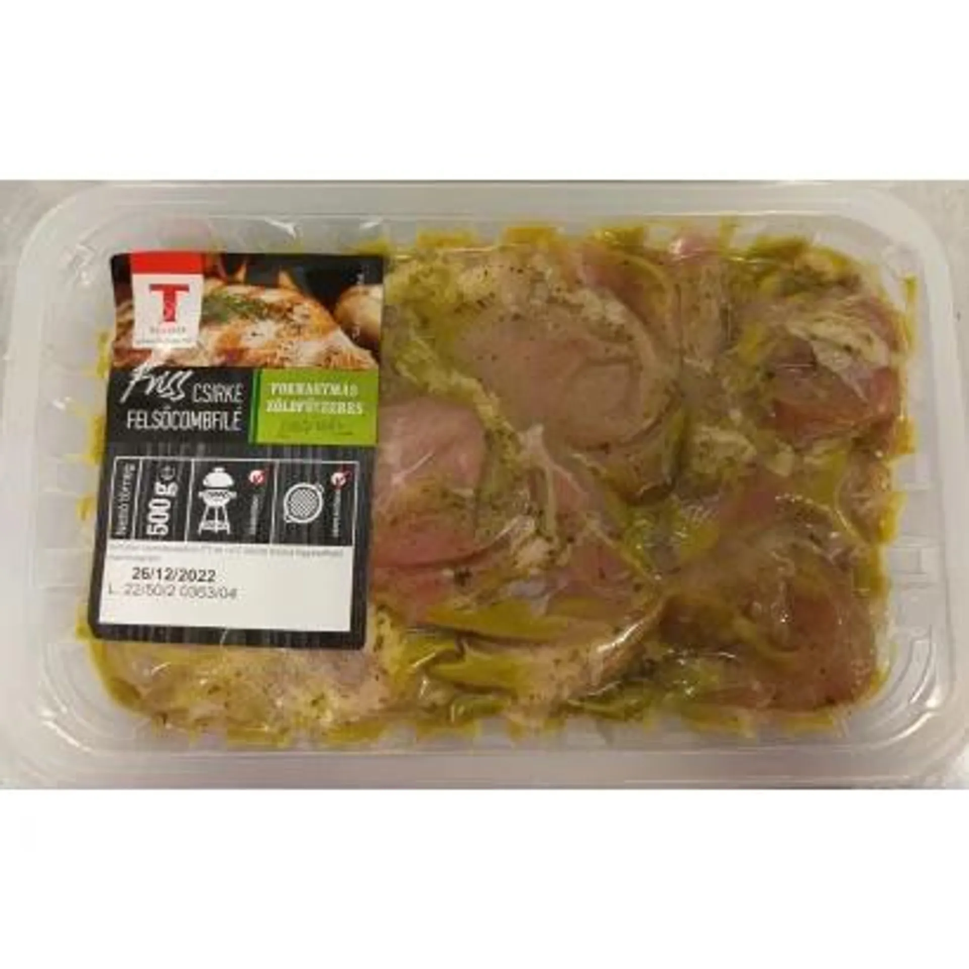 Fresh Marinated Chicken thigh (garlic and herbs) 500g, vacuum packaged, 12x500g in M10 box