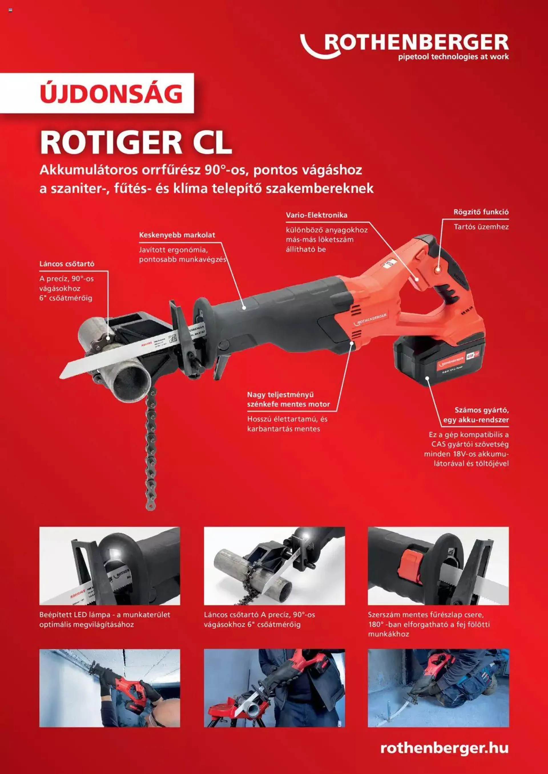 Rothenberger - ROTIGER CL akkumulátoros orrfűrész - 0