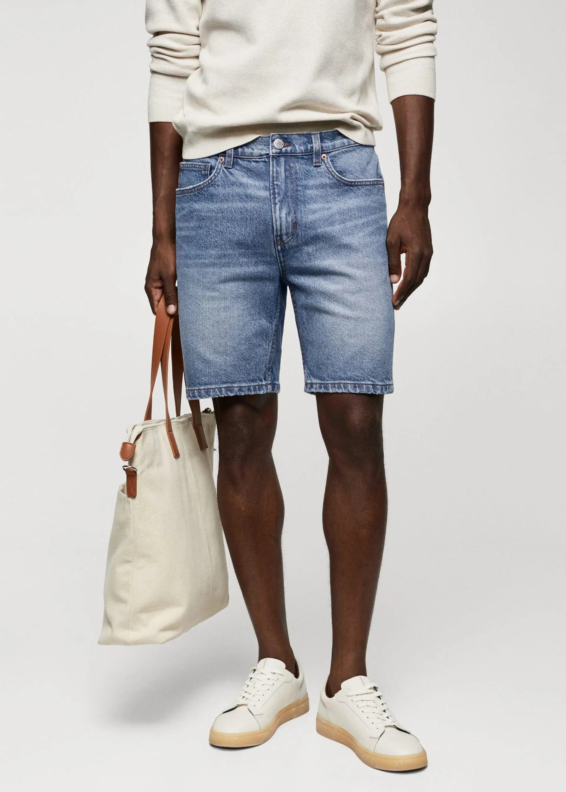 Regular fit farmerbermuda