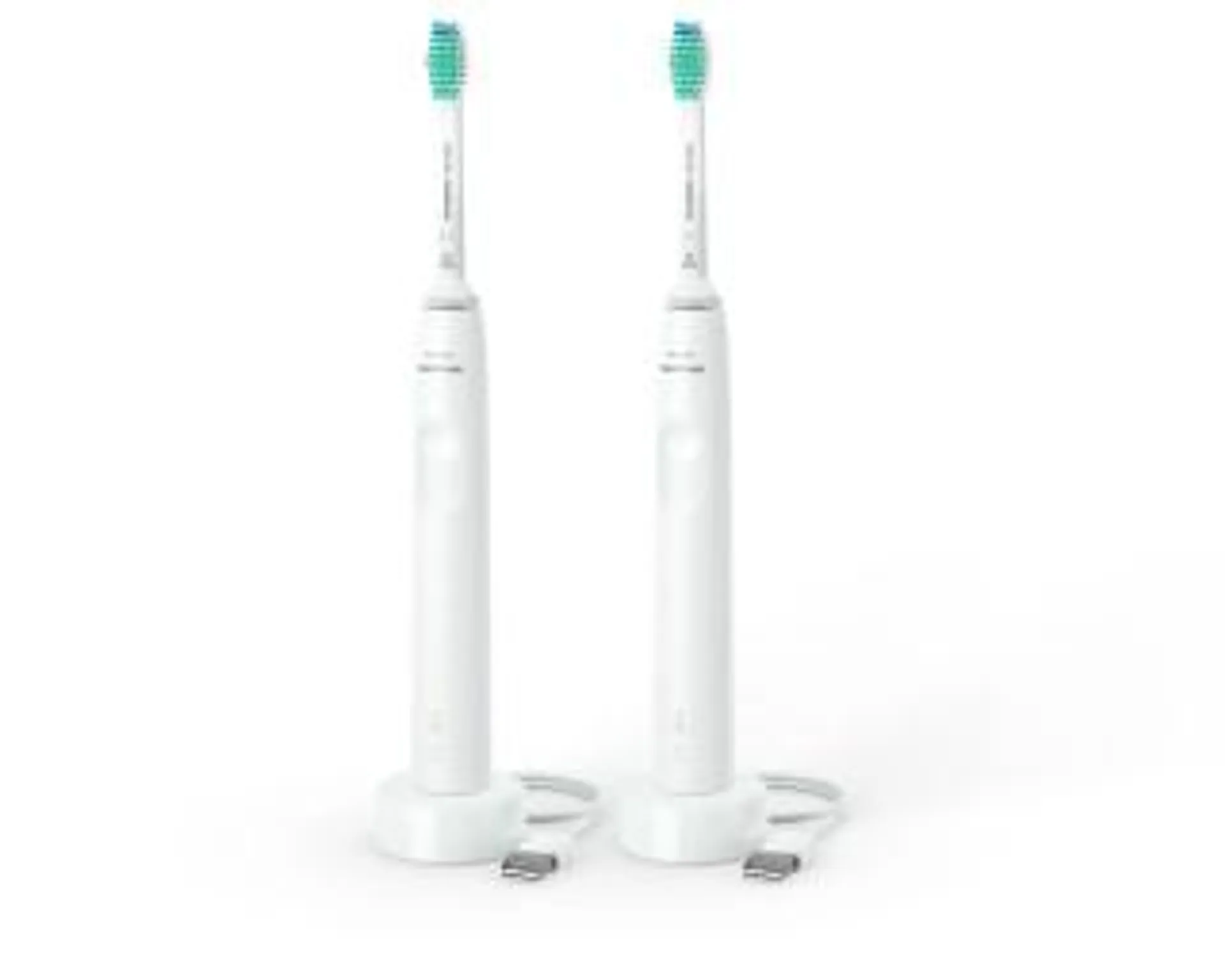 Philips Sonicare S3100 HX3675/13 elektromos fogkefe, dupla csomag, fehér + fehér