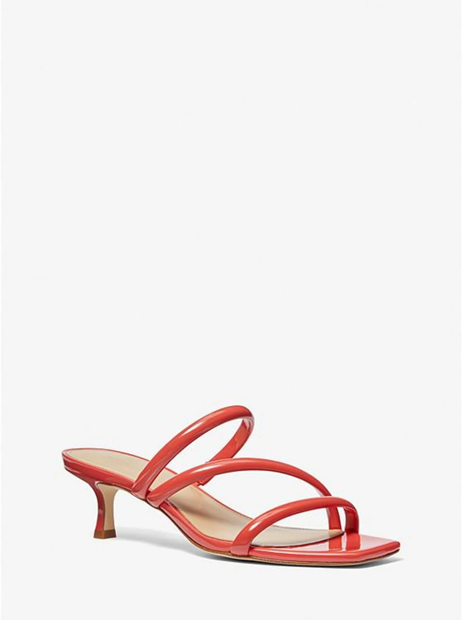 Celia Patent Kitten Sandal