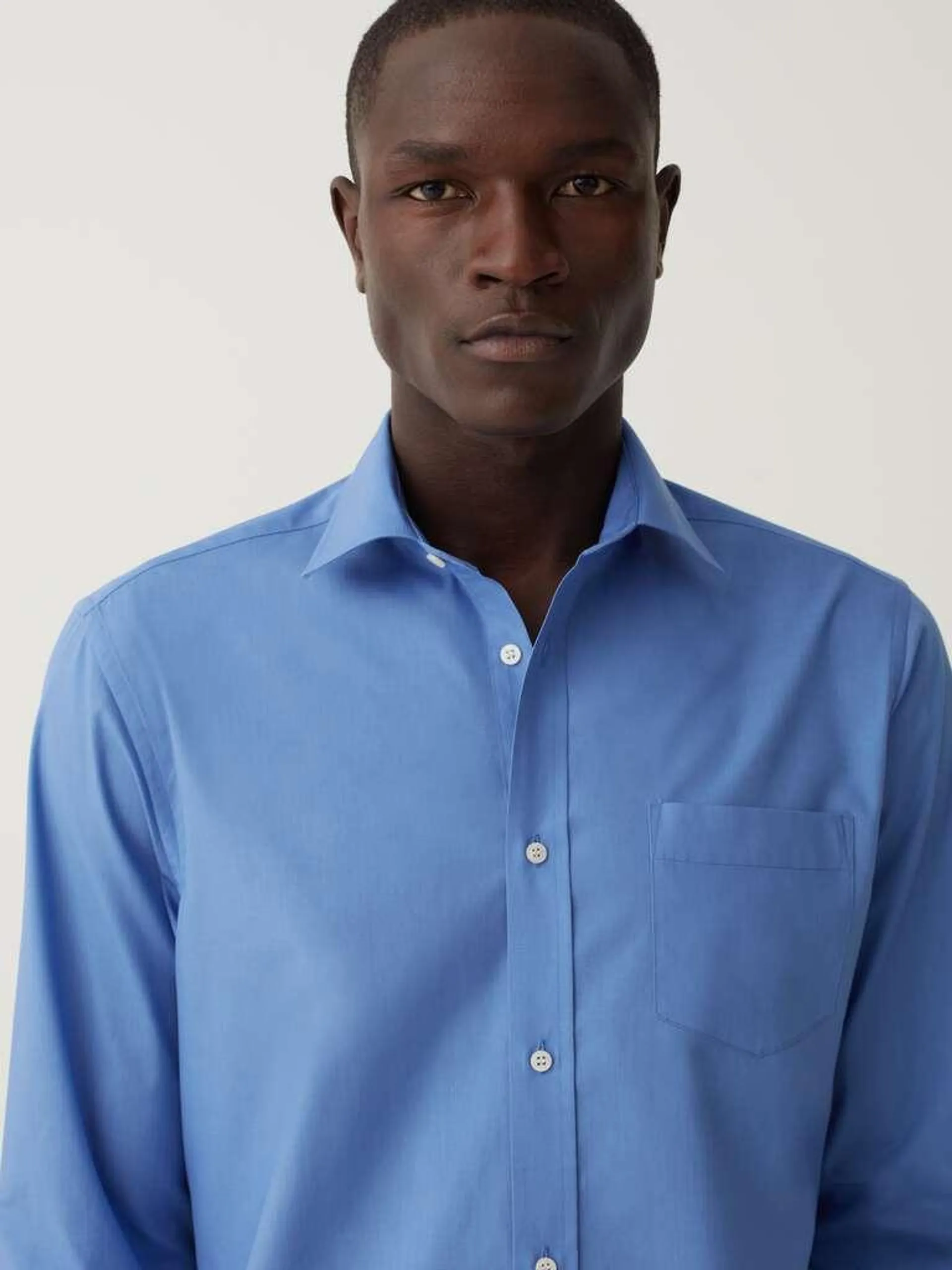 Indigo Blue Regular-fit shirt with pocket