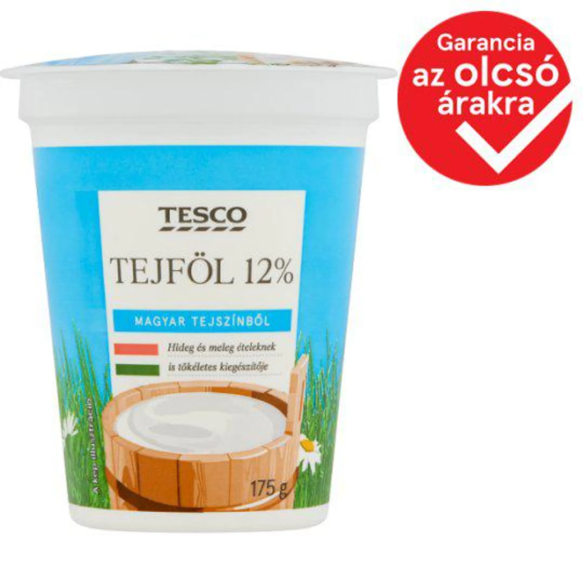 Tesco félzsíros tejföl 12% 175 g