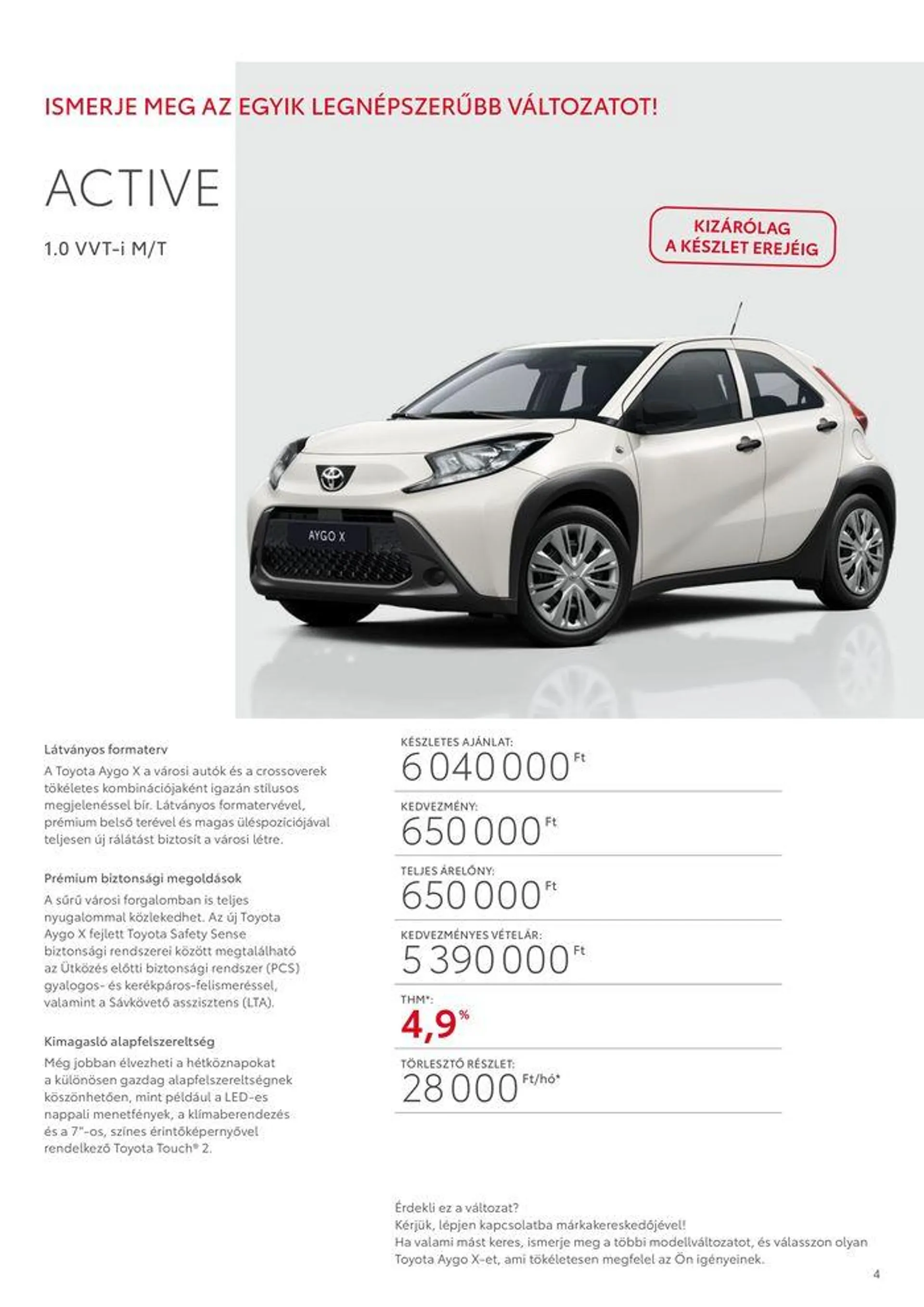 Katalógus Toyota AYGO X- december 11.-tól december 9.-ig 2024. - Oldal 4