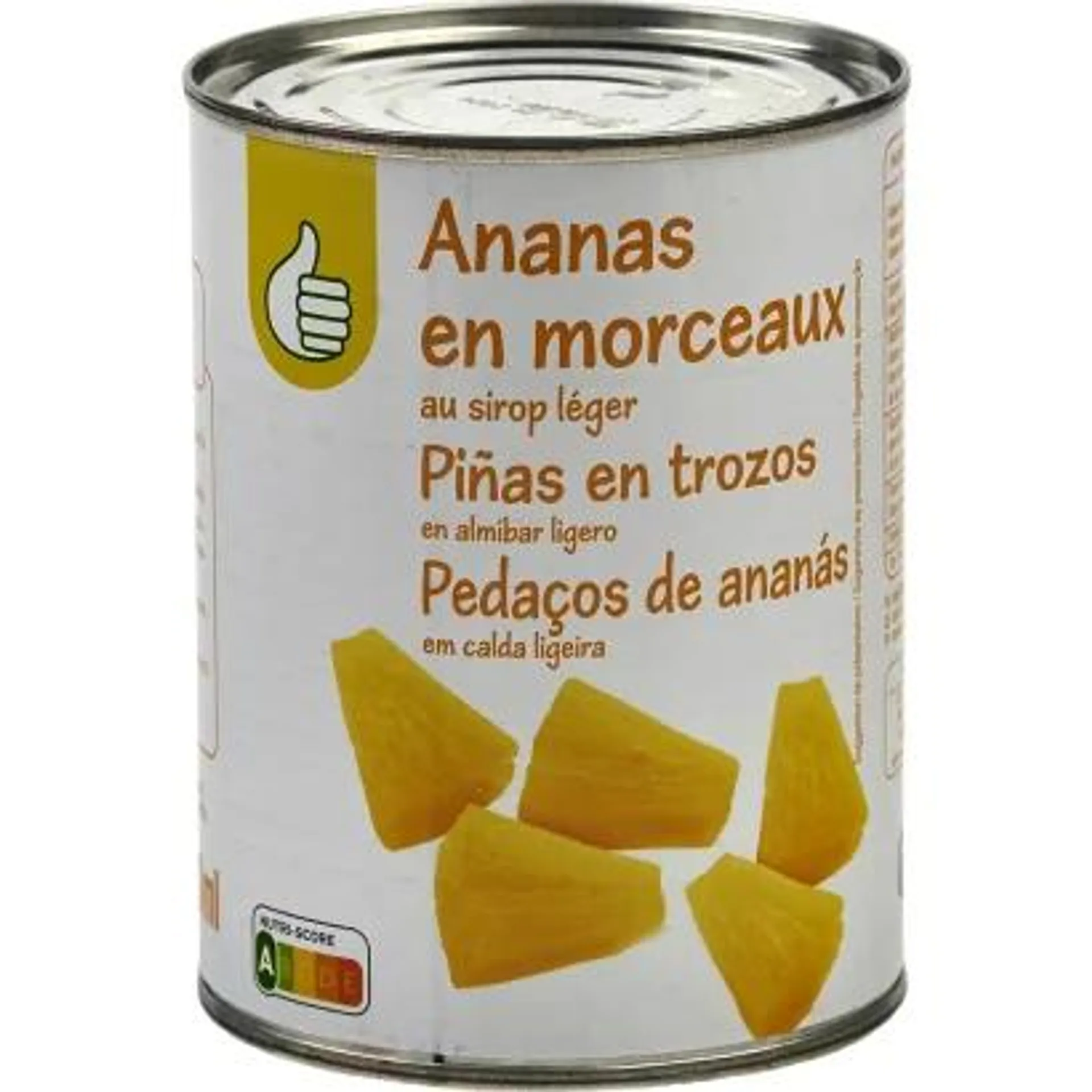 Auchan Tipp ananász darabok 340 g