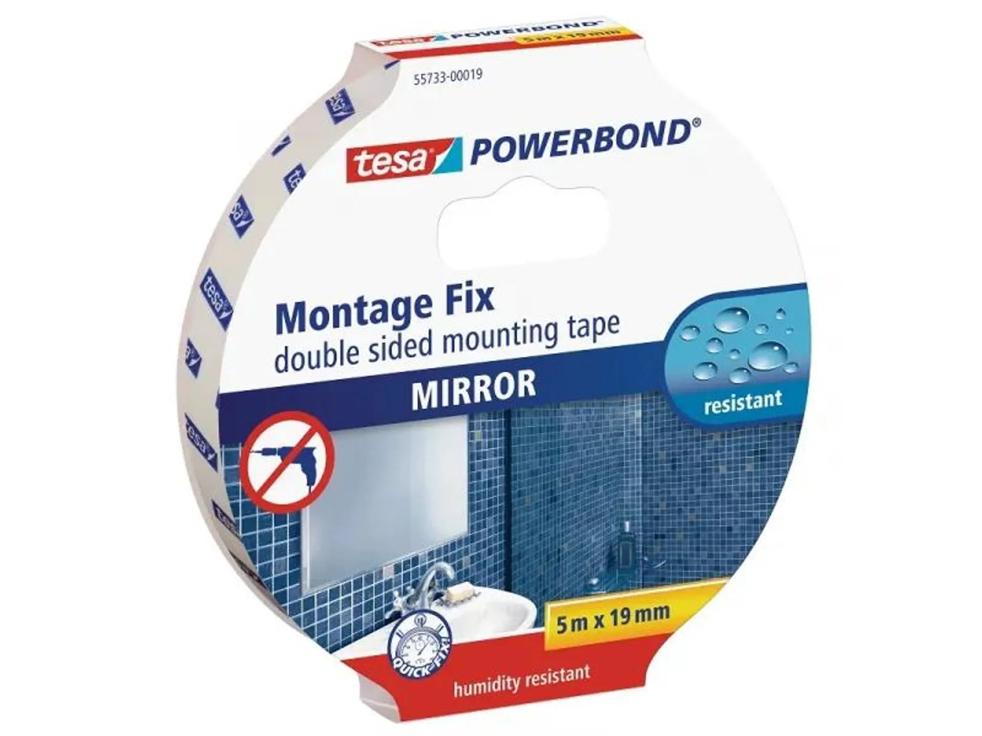 TESA POWERBOND - tükörragasztó szalag (kétoldalas, 5m)