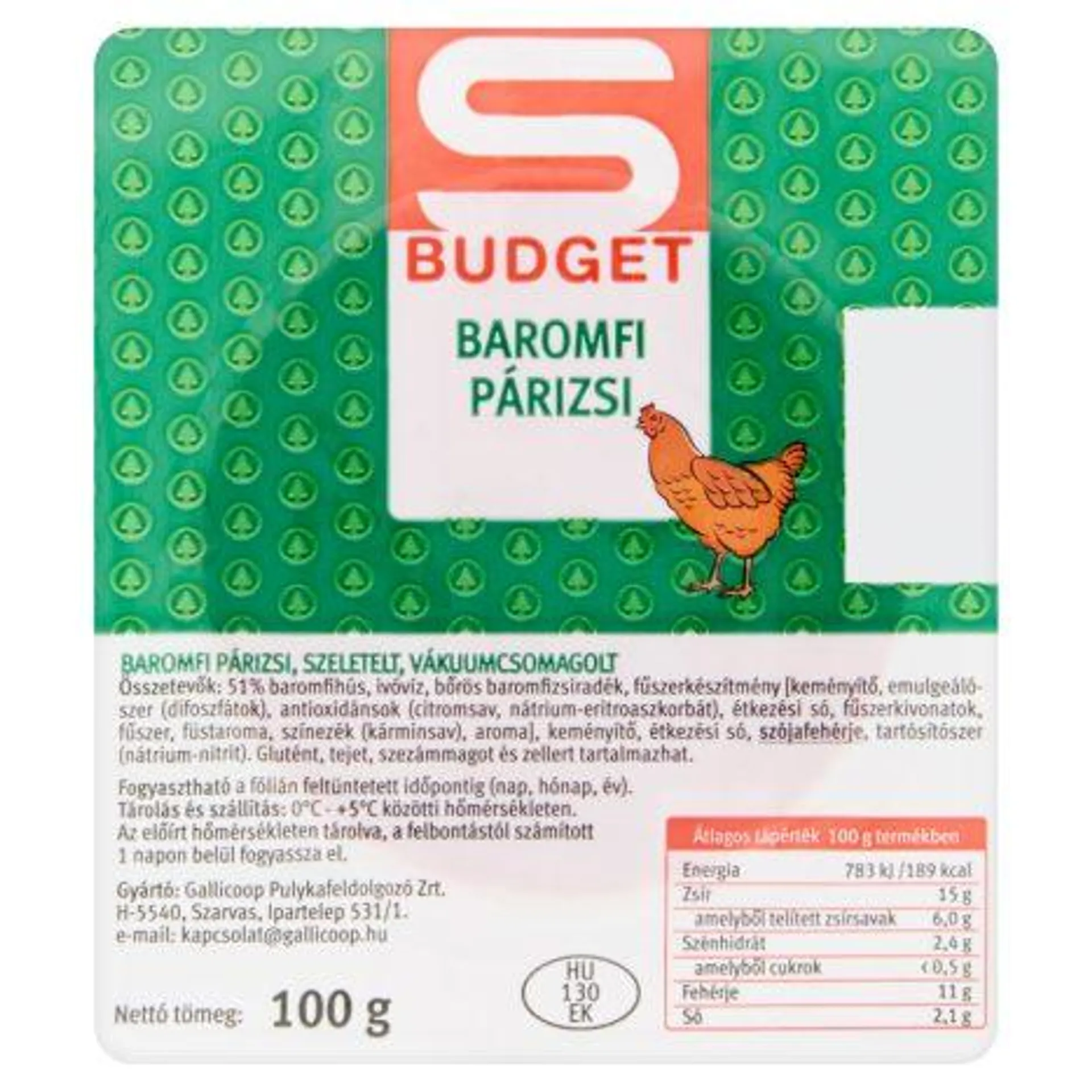 S-Budget baromfi párizsi 100 g