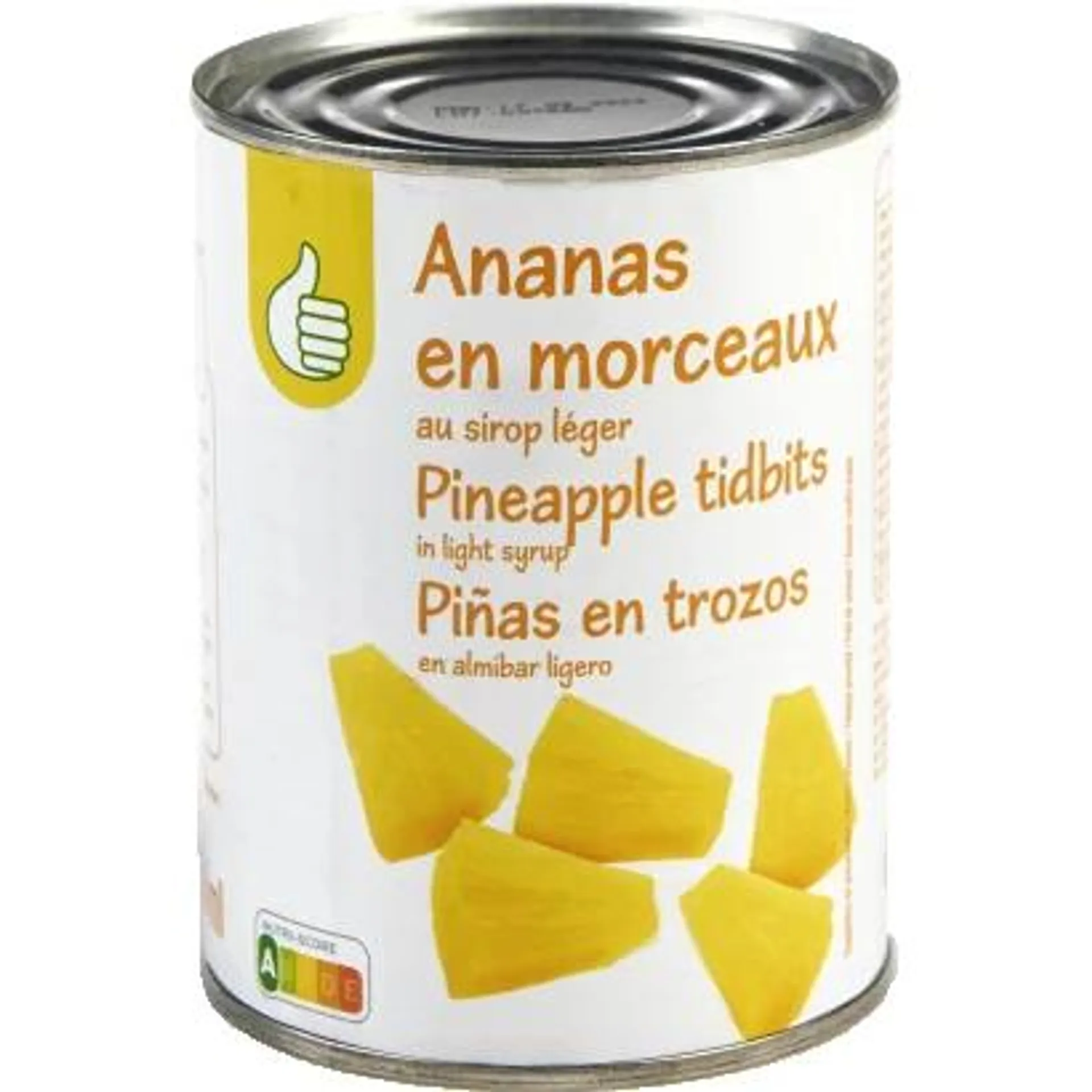 Auchan Tipp ananász szirupban light 340 g