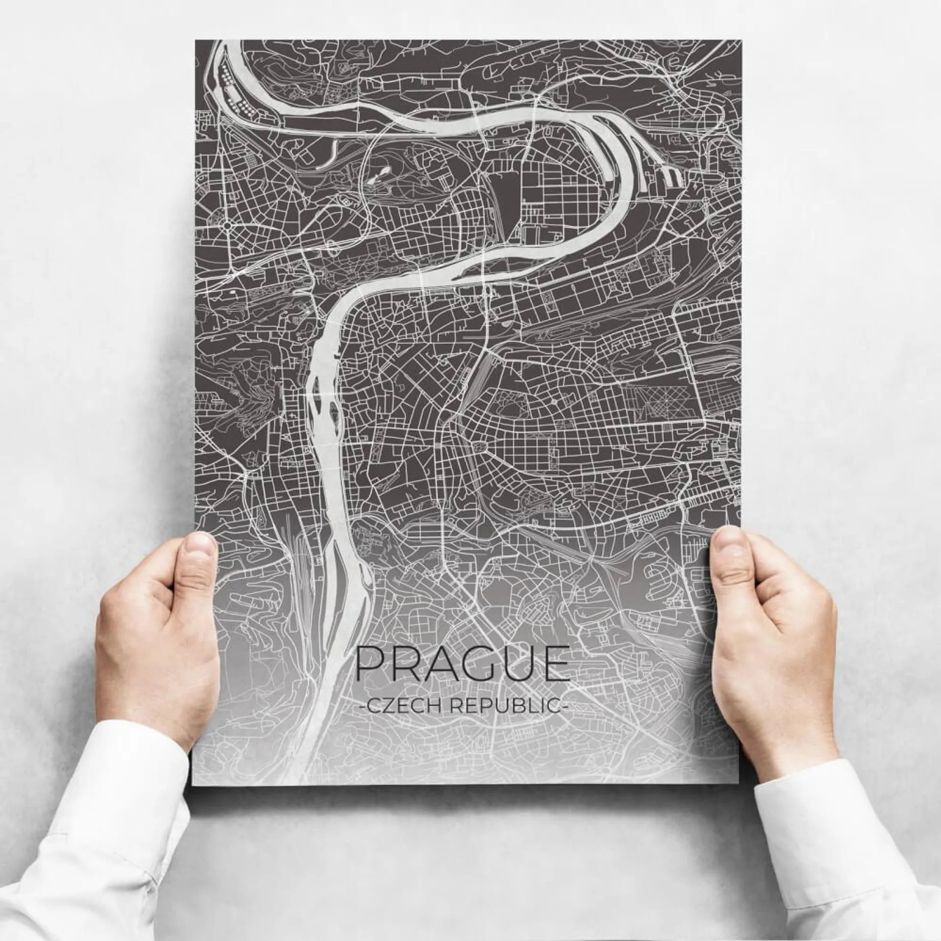 Fali dekoráció - Map of Prague II