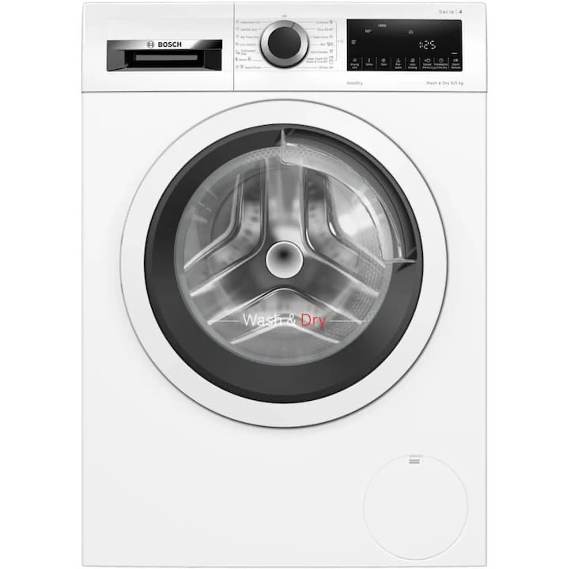 Bosch WNA13400BY Mosó-szárítógép, 8 kg mosás, 5 kg szárító, 1400 fordulat/perc, EcoSilence Drive, AutoDry , ActiveWater Plus, C energiaosztály, Fehér