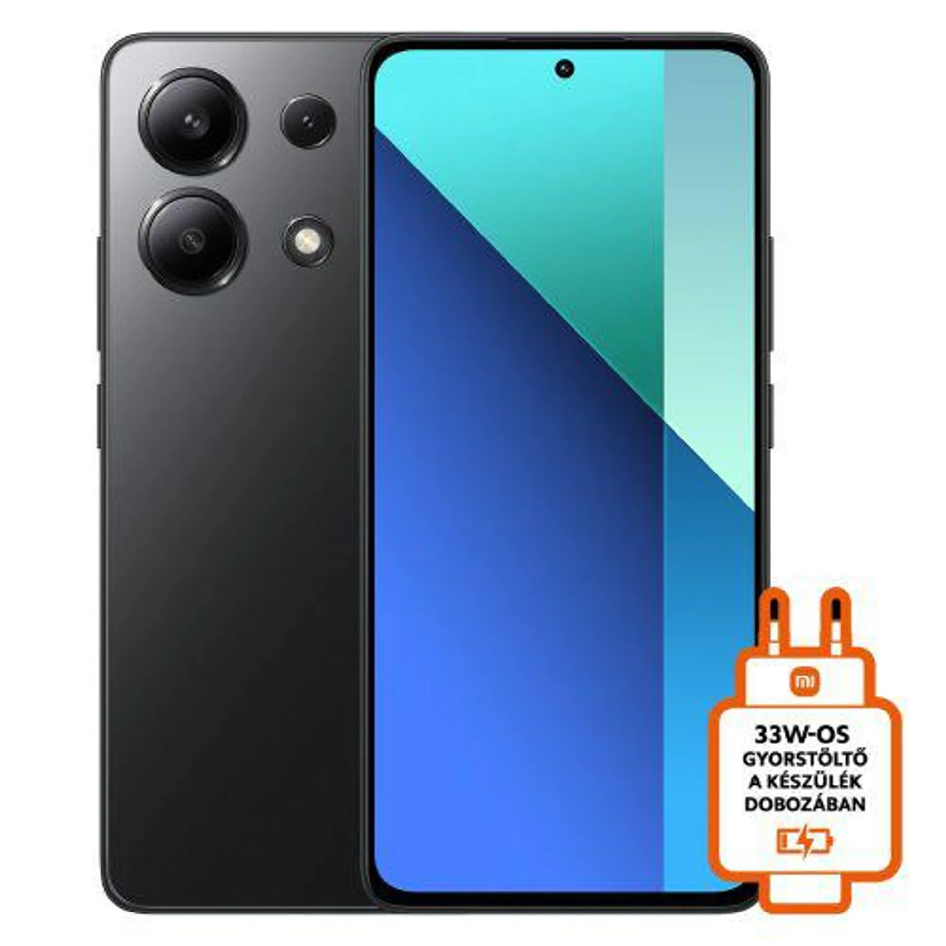 Redmi Note 13 6GB+128GB okostelefon, Midnight Black