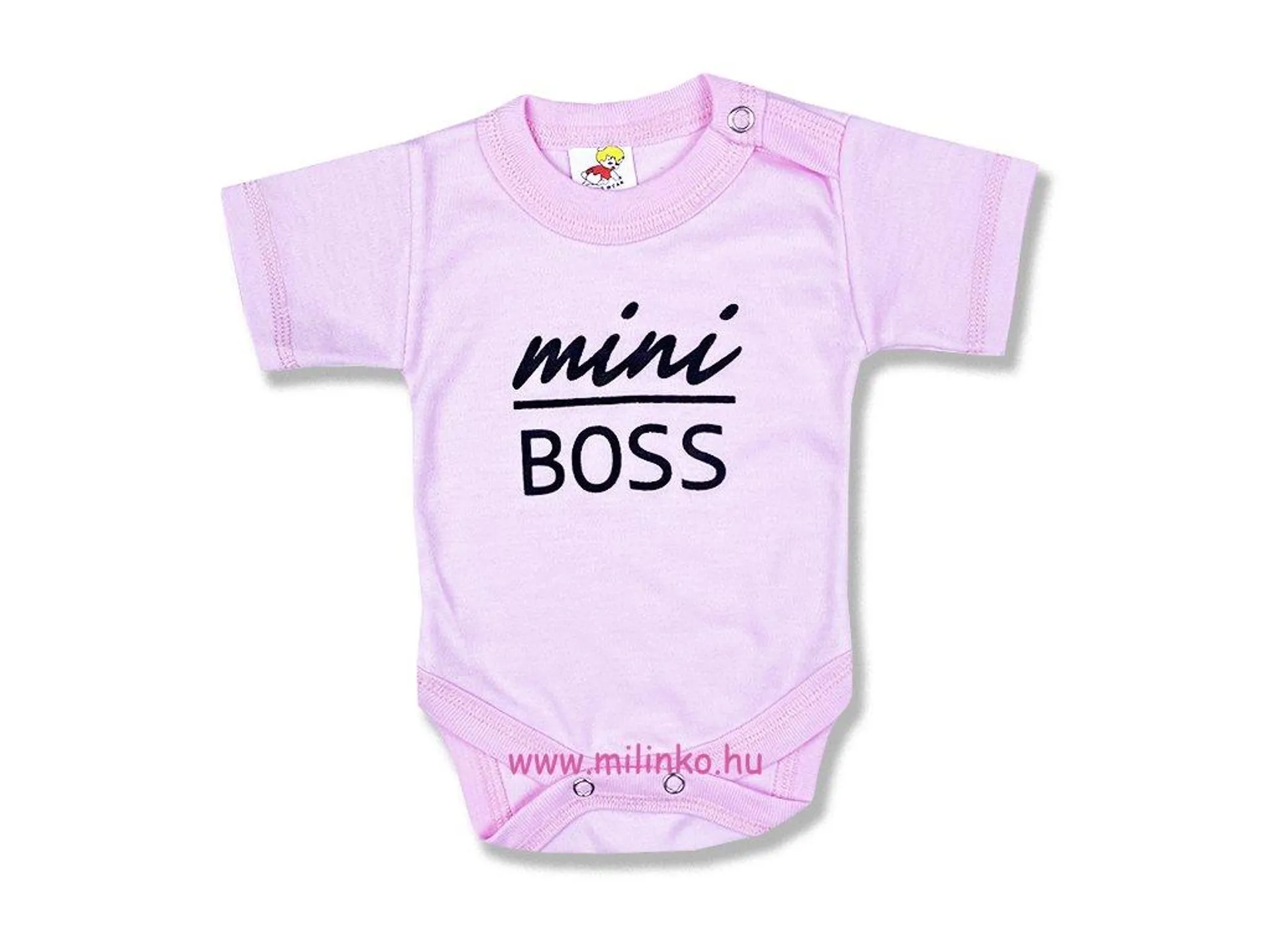 Baba body, rövid ujjú - Mini Boss, rózsaszín