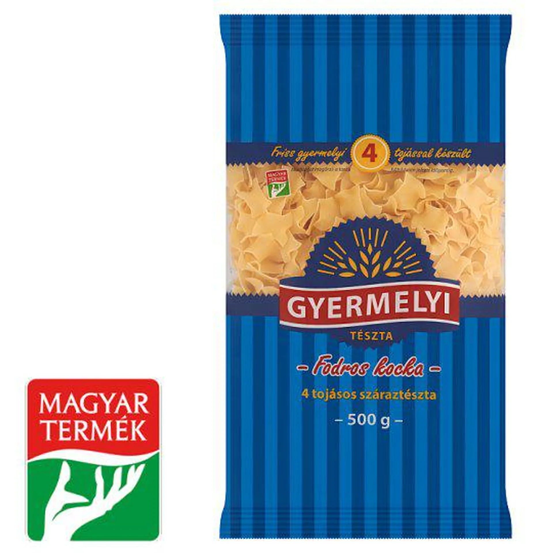 Gyermelyi fodros kocka 4 tojásos száraztészta 500 g