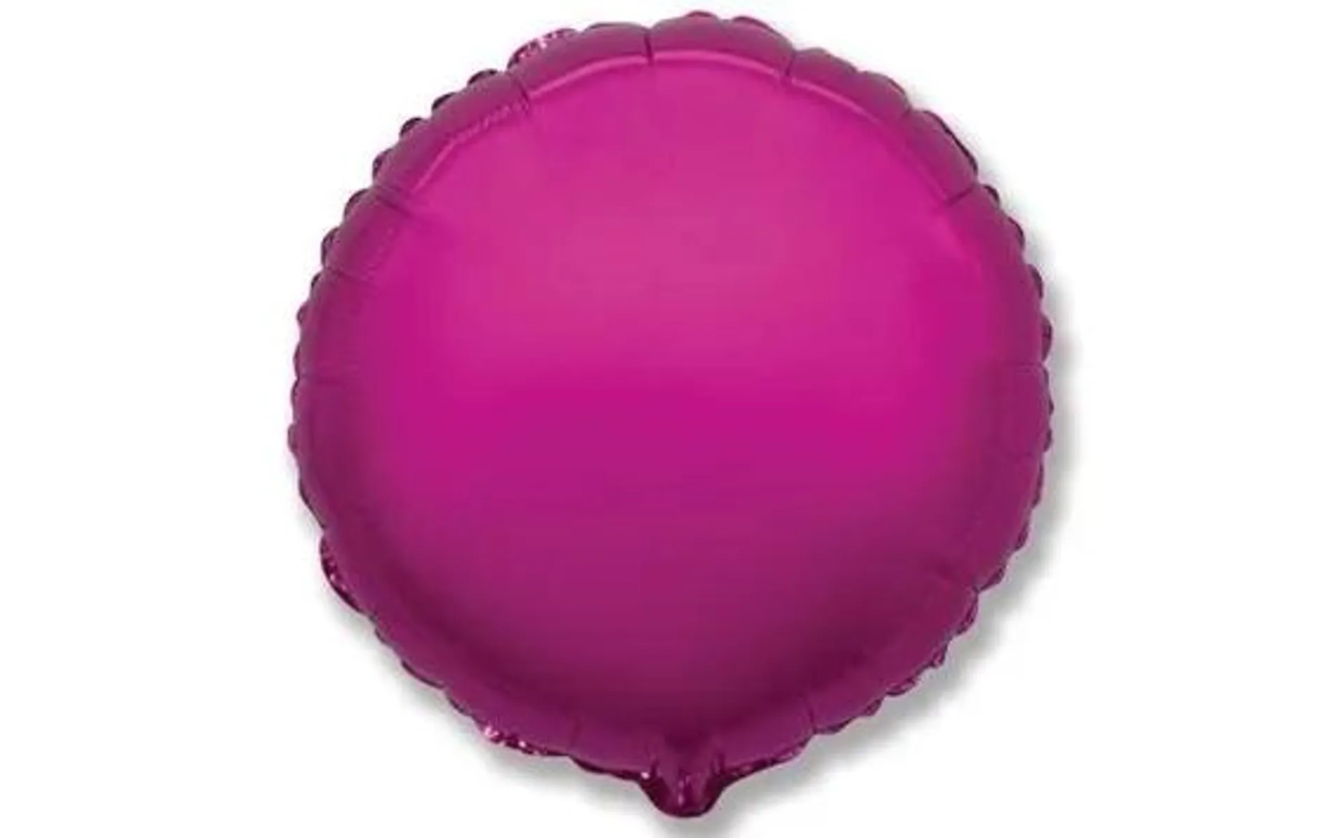 Léggömb 45 cm-es kerek fémes sötét rózsaszín (fukszia)