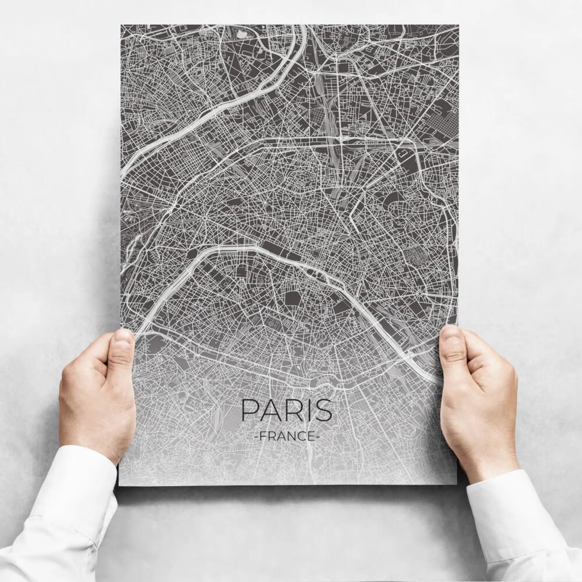 Fali dekoráció - Map Of Paris II